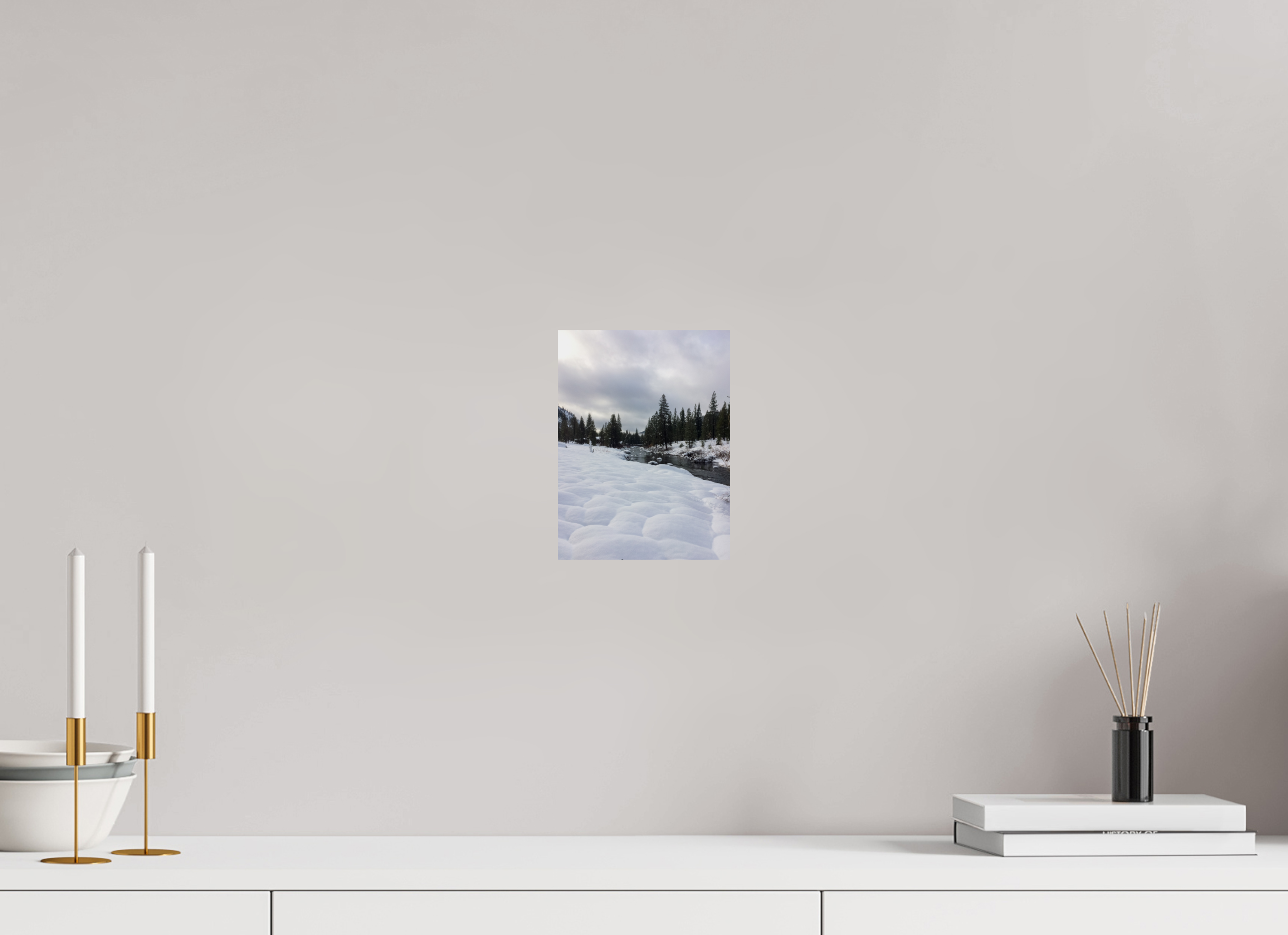 6 x 8″, Photo Print On Fuji Crystal DP II Winter in Tahoe stream 01