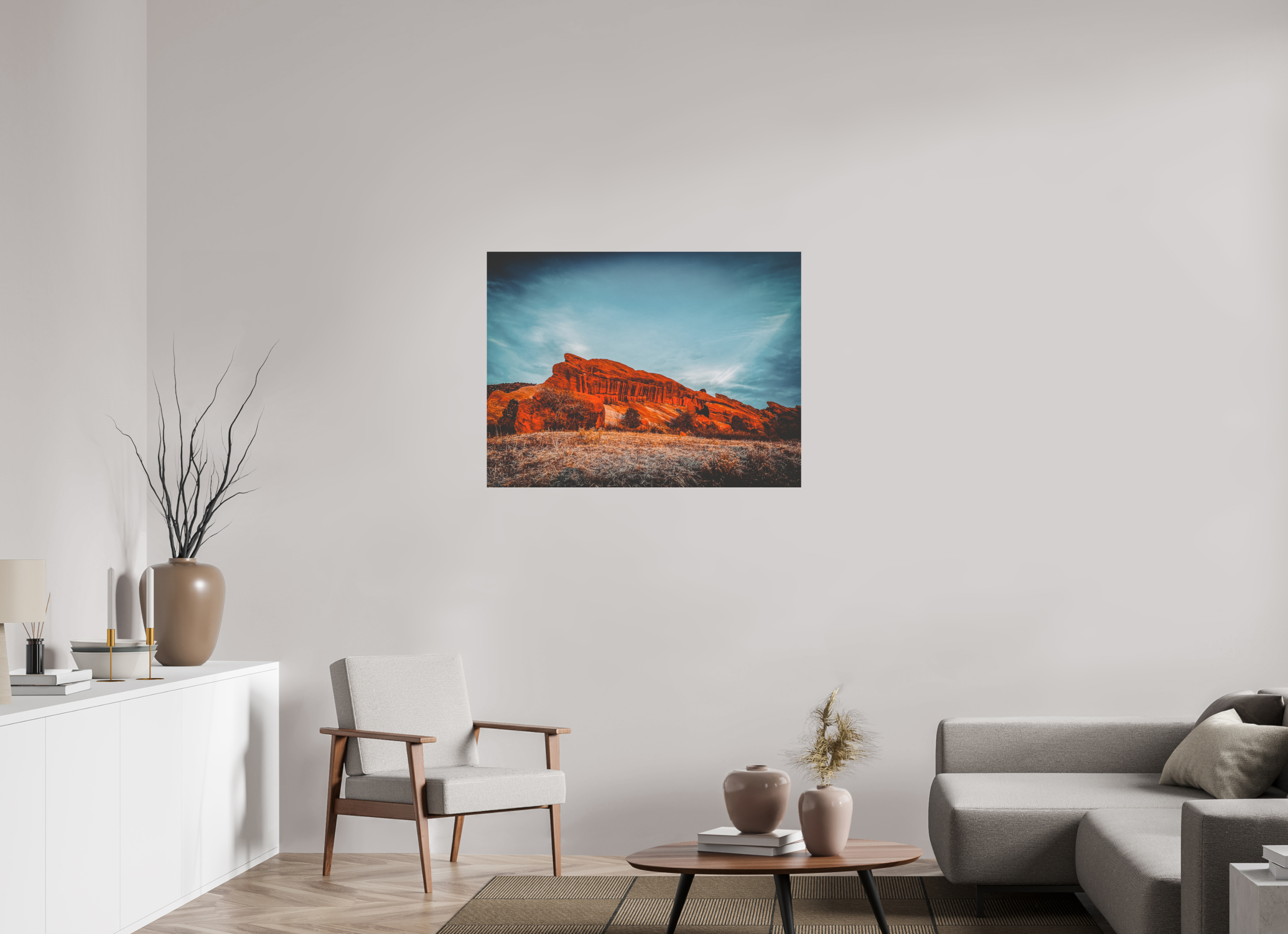 40 x 30″, Direct Print on Aluminum Dibond Red Rocks 04.2