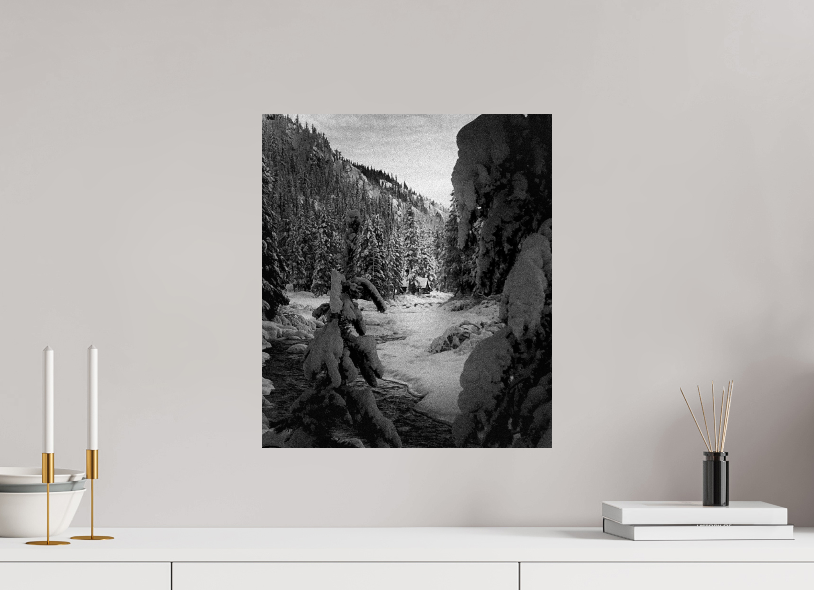 16 x 18.4″, Photo Print On Fuji Crystal DP II Winter in Tahoe stream 03
