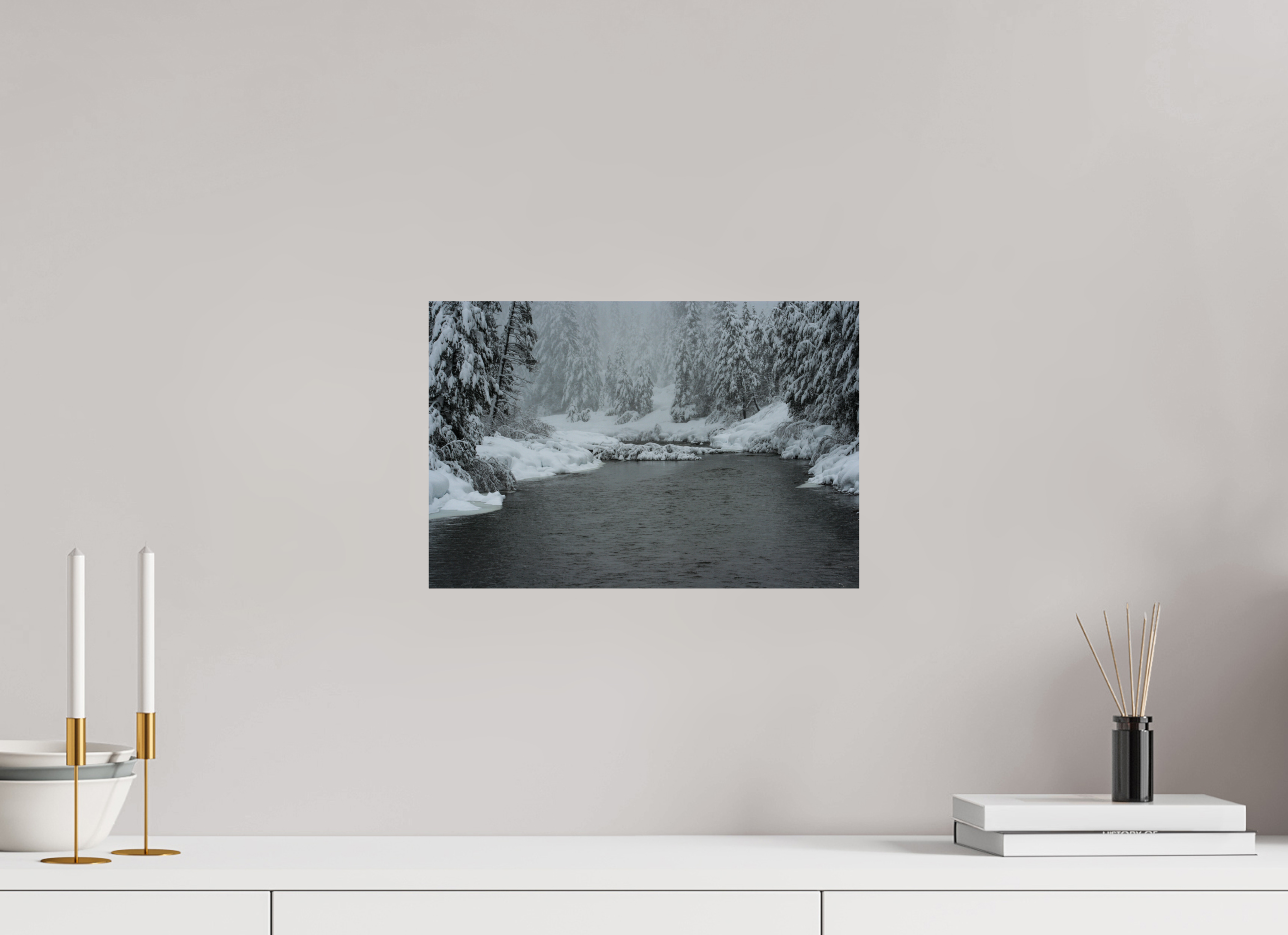 15 x 10″, Photo Print On Fuji Crystal DP II Winter in Tahoe stream 09