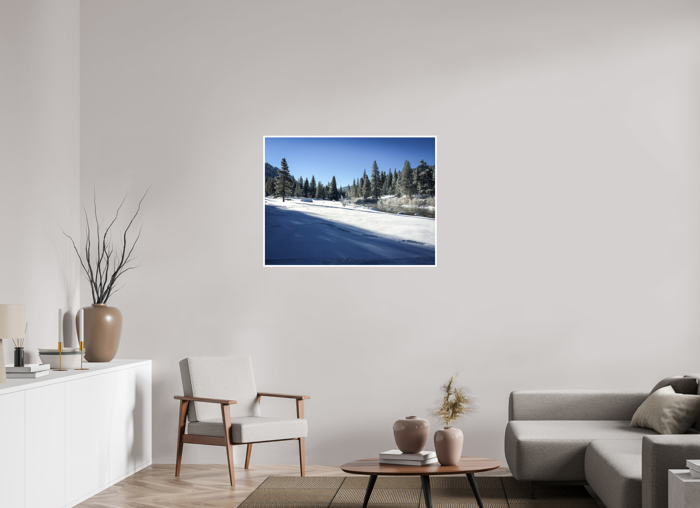 40 x 30″, Photo Print only Winter in Tahoe Stream 07