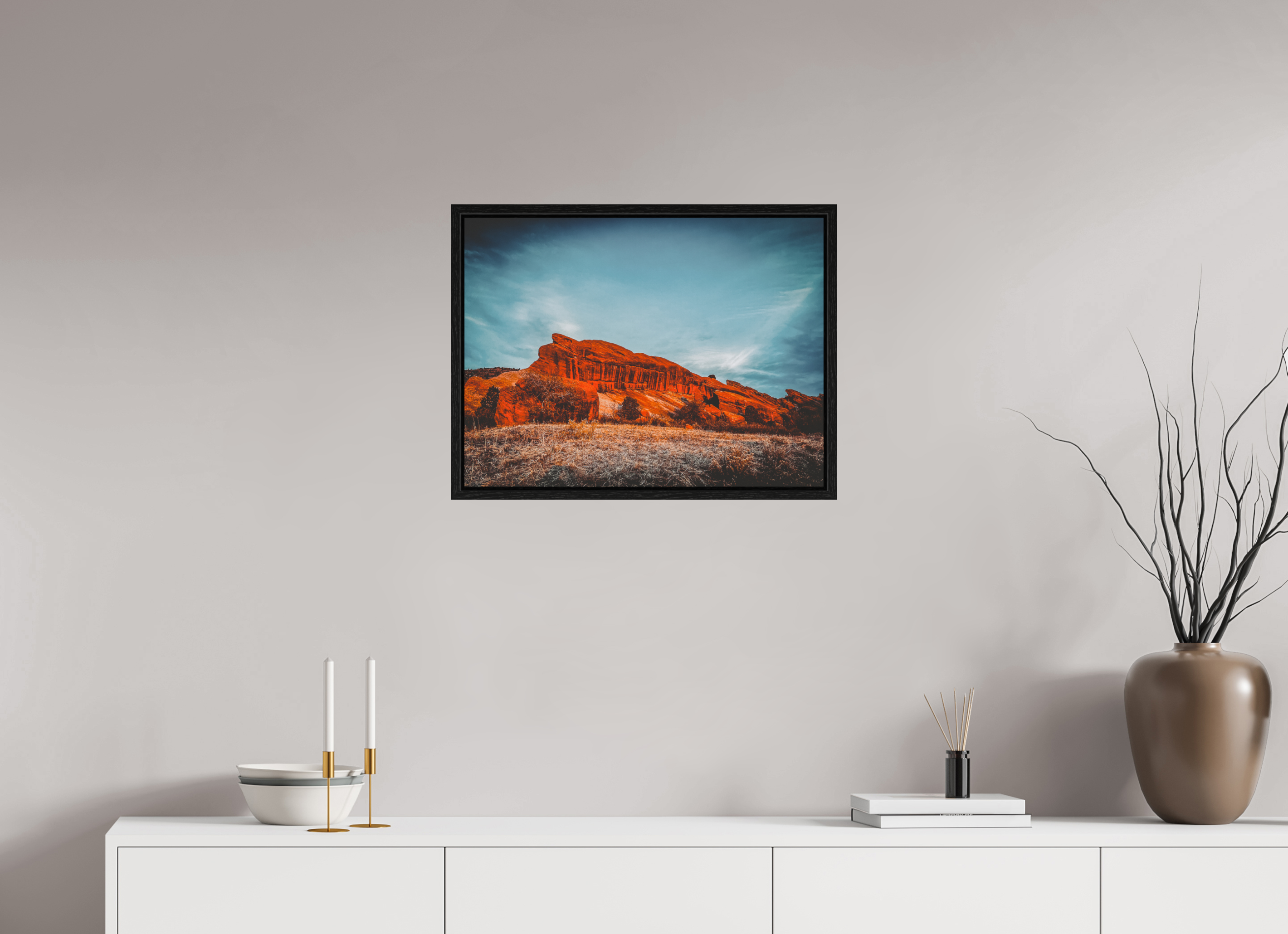 24 x 18″, Floater Frame Red Rocks 01