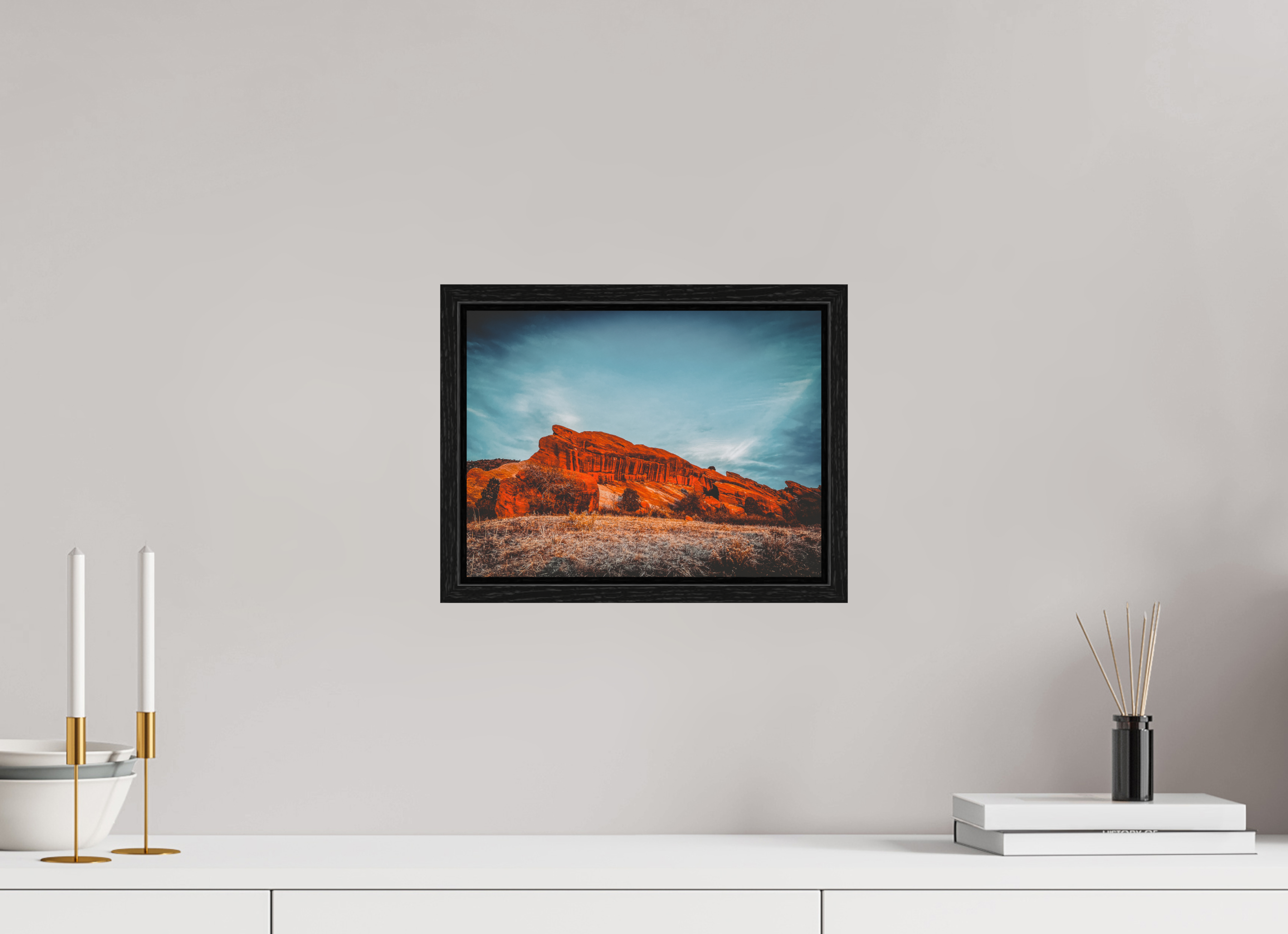 12 x 9″, Floater Frame Red Rocks 01