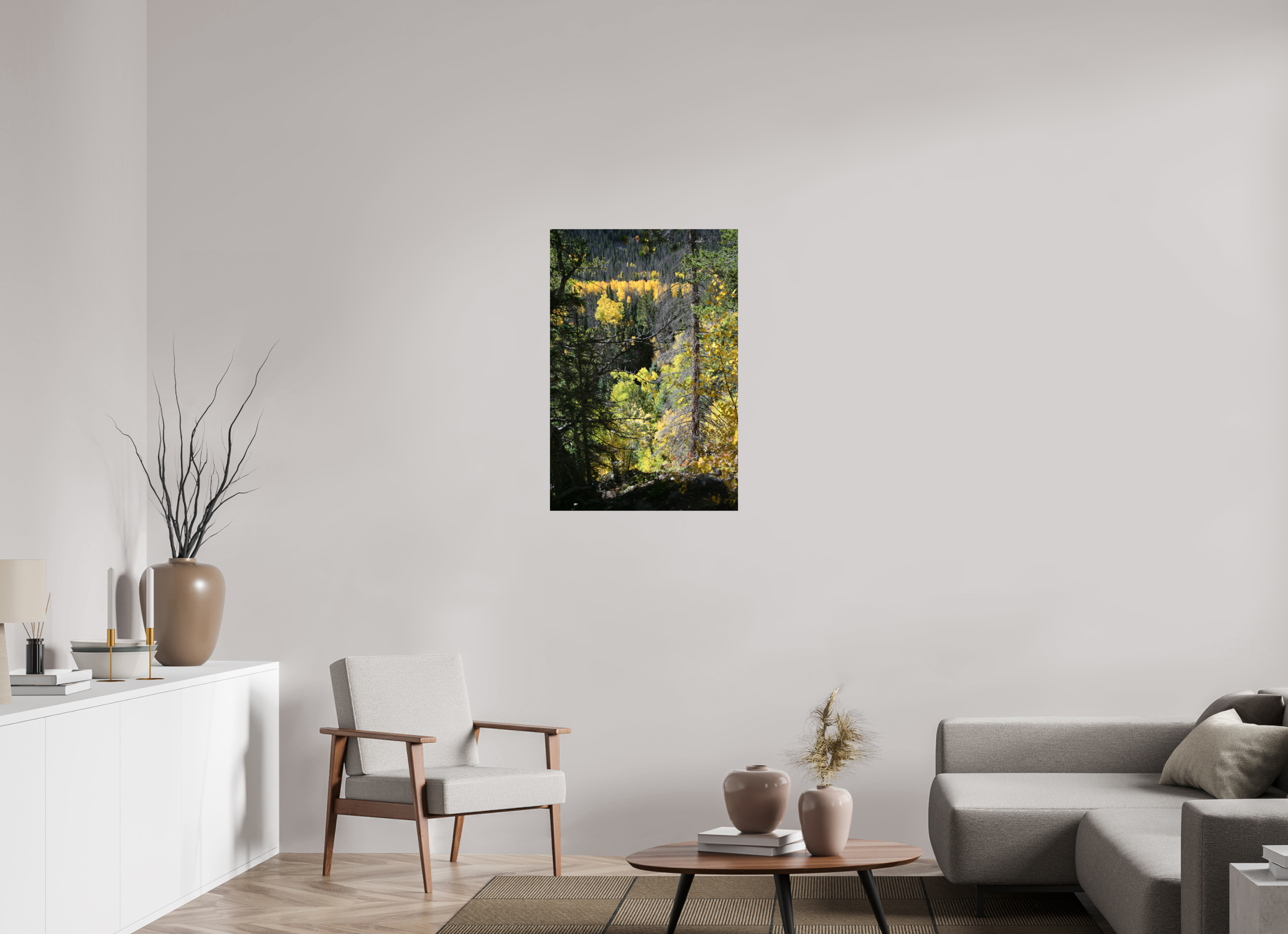 24 x 36″, Photo Print with Protective Lamination Mountain Valley in Fall 01 - Vertical