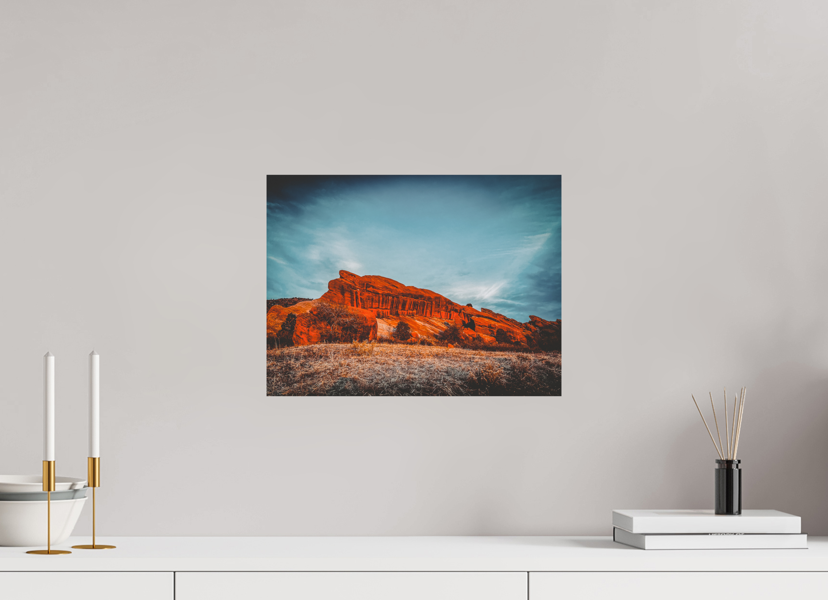 16 x 12″, Photo Print On Fuji Crystal DP II Red Rocks 01