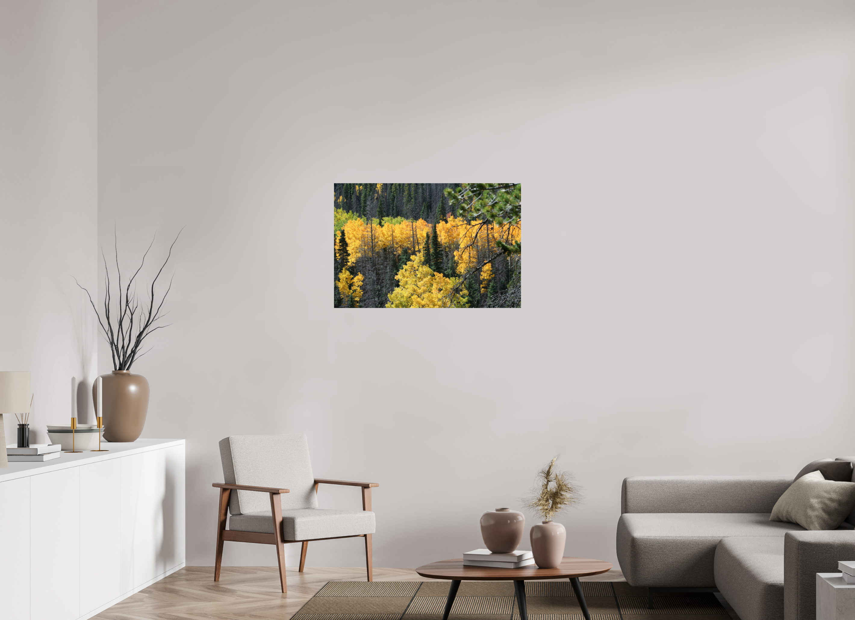36 x 24″, Photo Print with Protective Lamination Mountain Valley In Fall 03