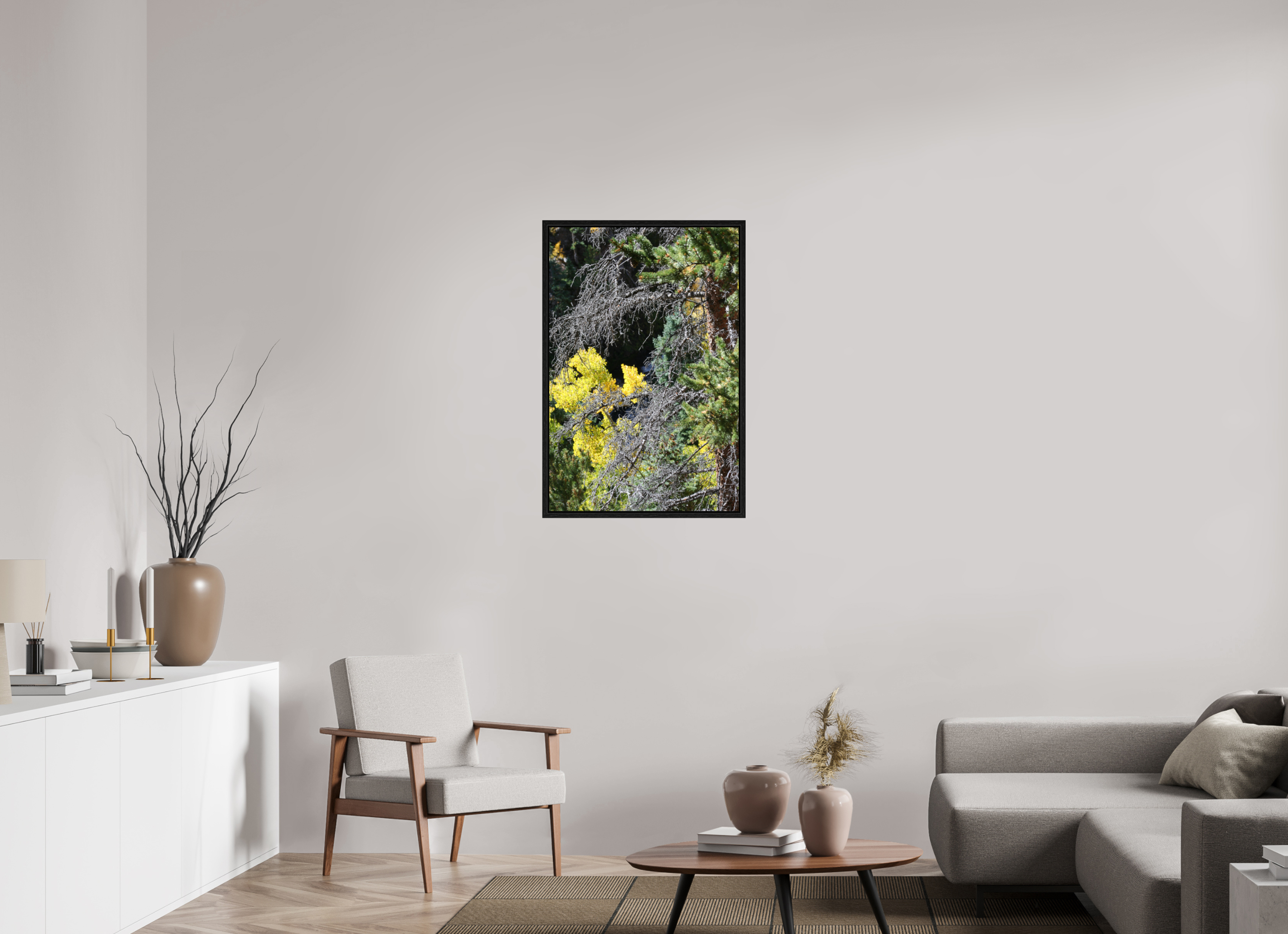 24 x 36″, Floater Frame Tree Close-up 01