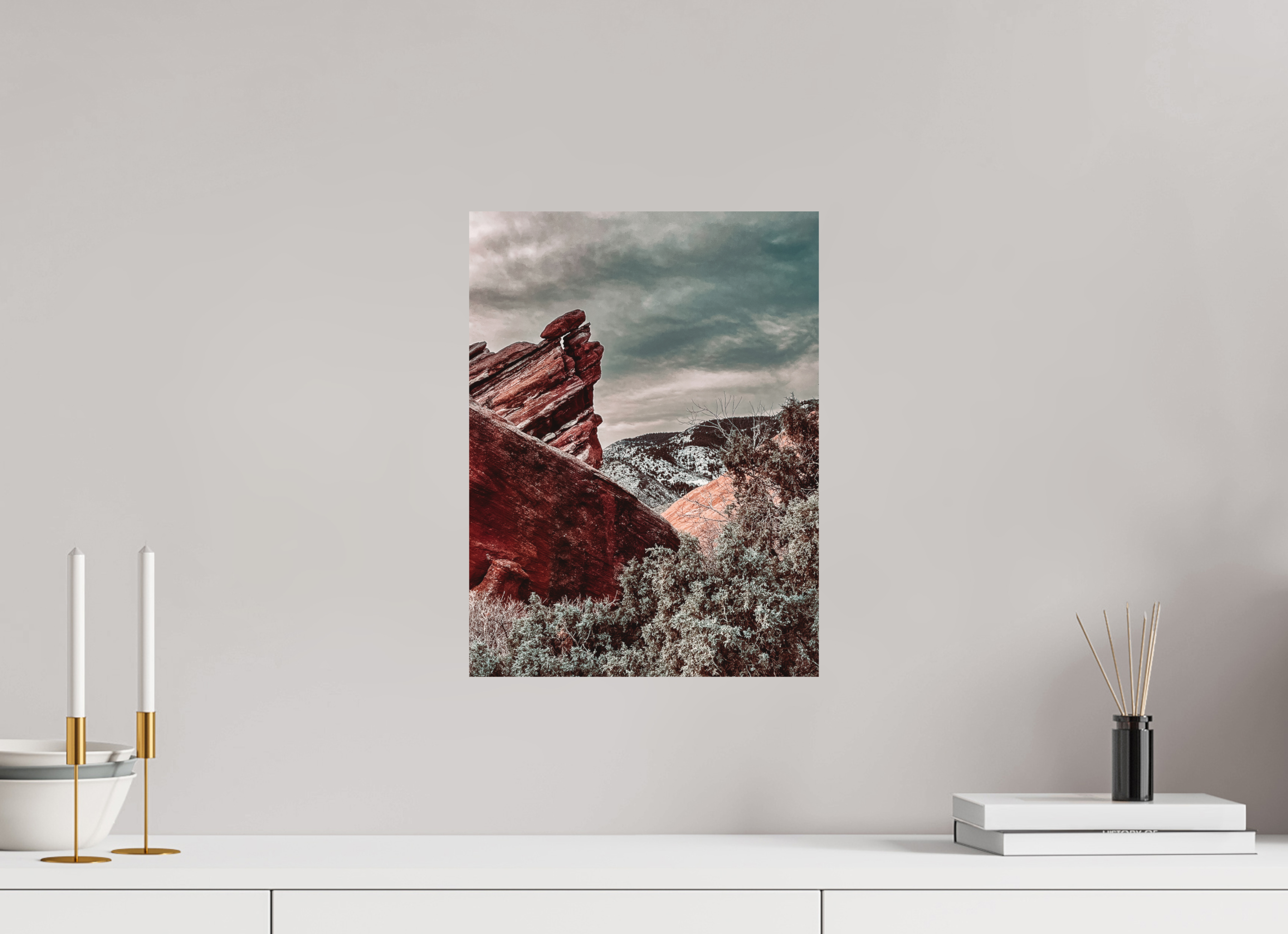 12 x 16″, Direct Print on Aluminum Dibond Red Rocks at dawn 01