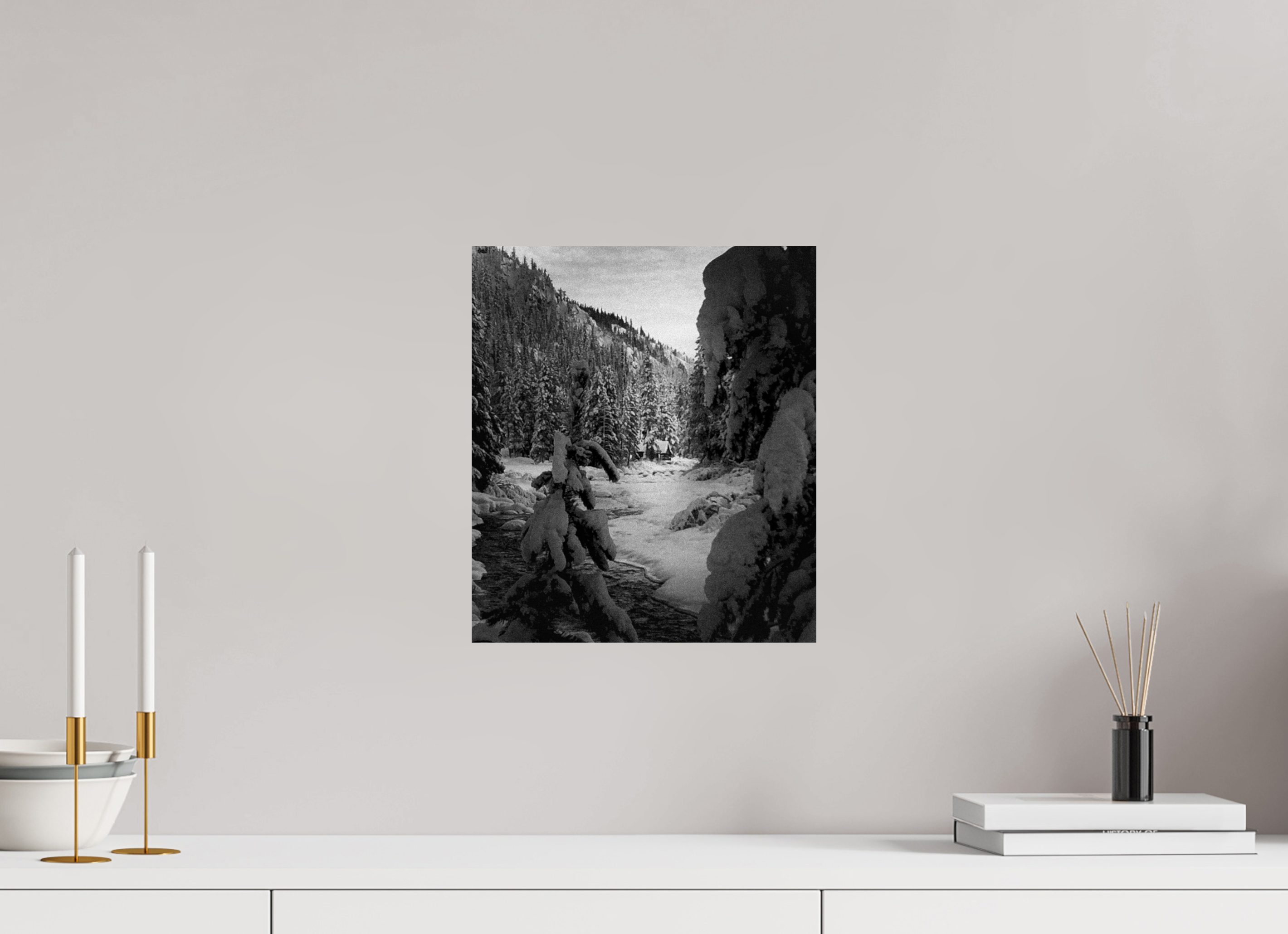 12 x 13.8″, Photo Print On Fuji Crystal DP II Winter in Tahoe stream 03