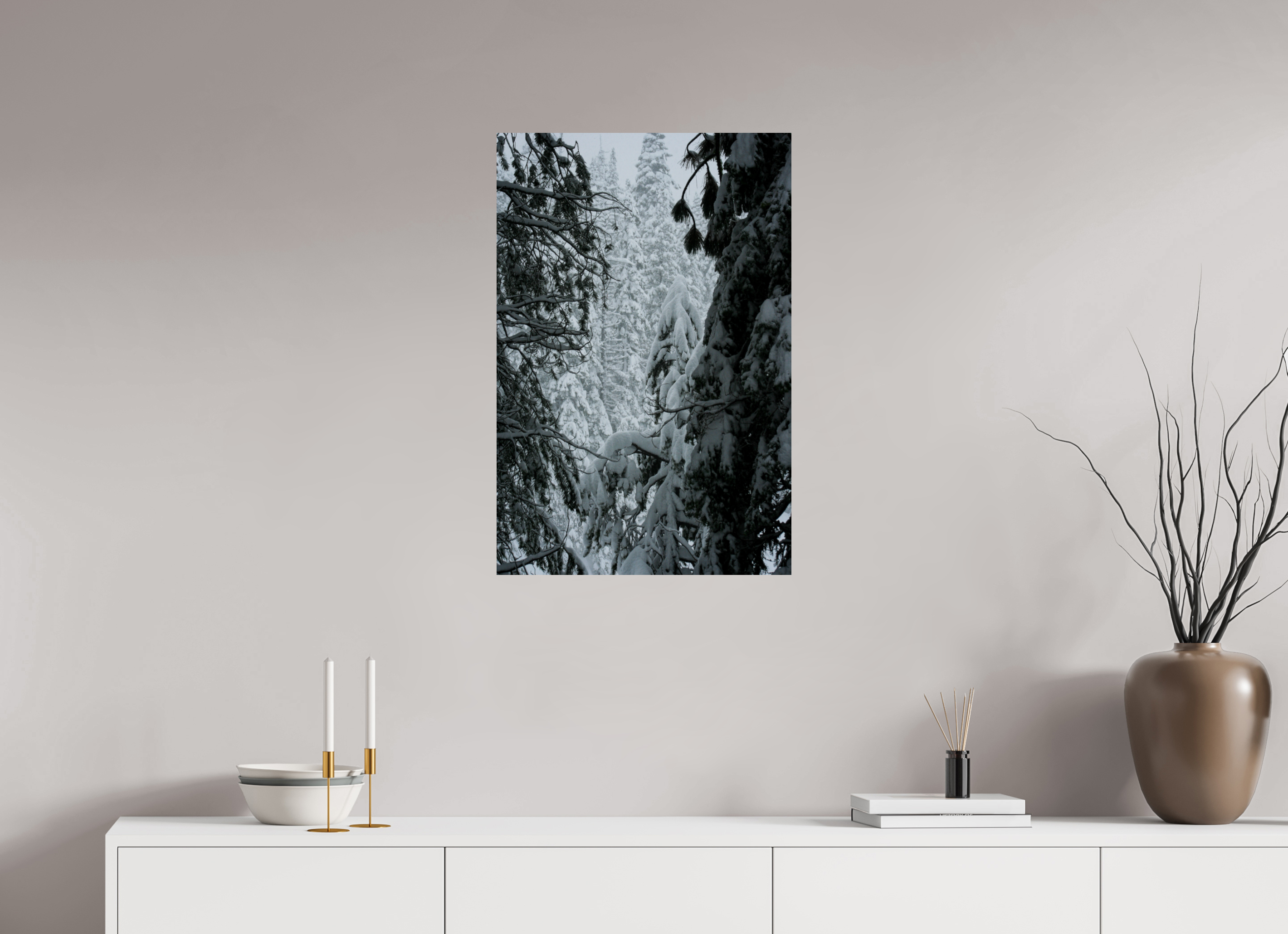20 x 30″, Photo Print with Protective Lamination Winter in Tahoe stream 10
