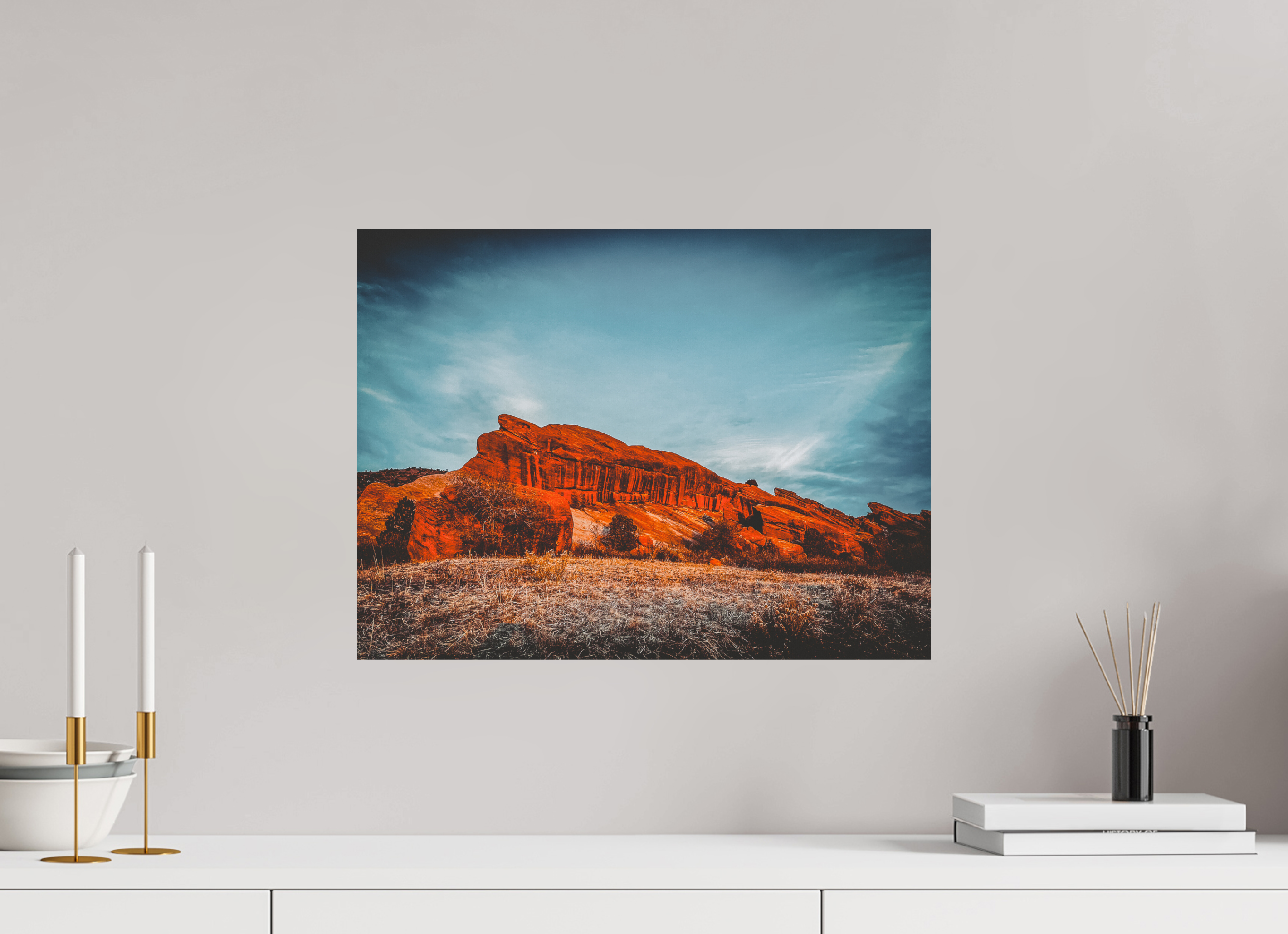 20 x 15″, Photo Print with Protective Lamination Red Rocks 01