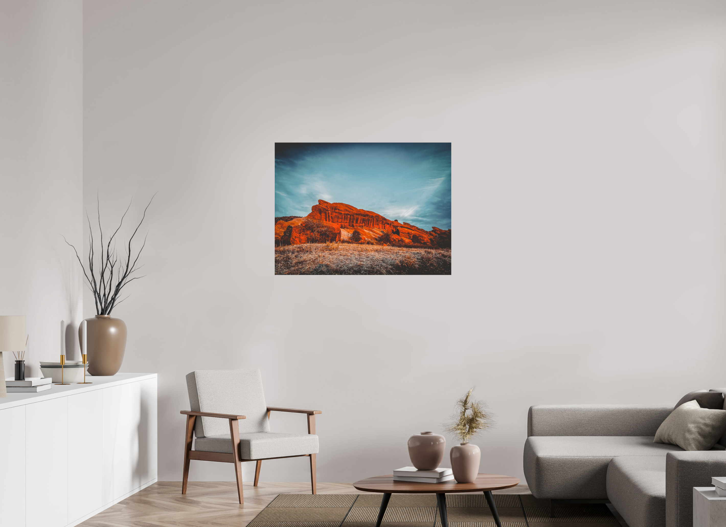 40 x 30″, Photo Print On Fuji Crystal DP II Red Rocks 01