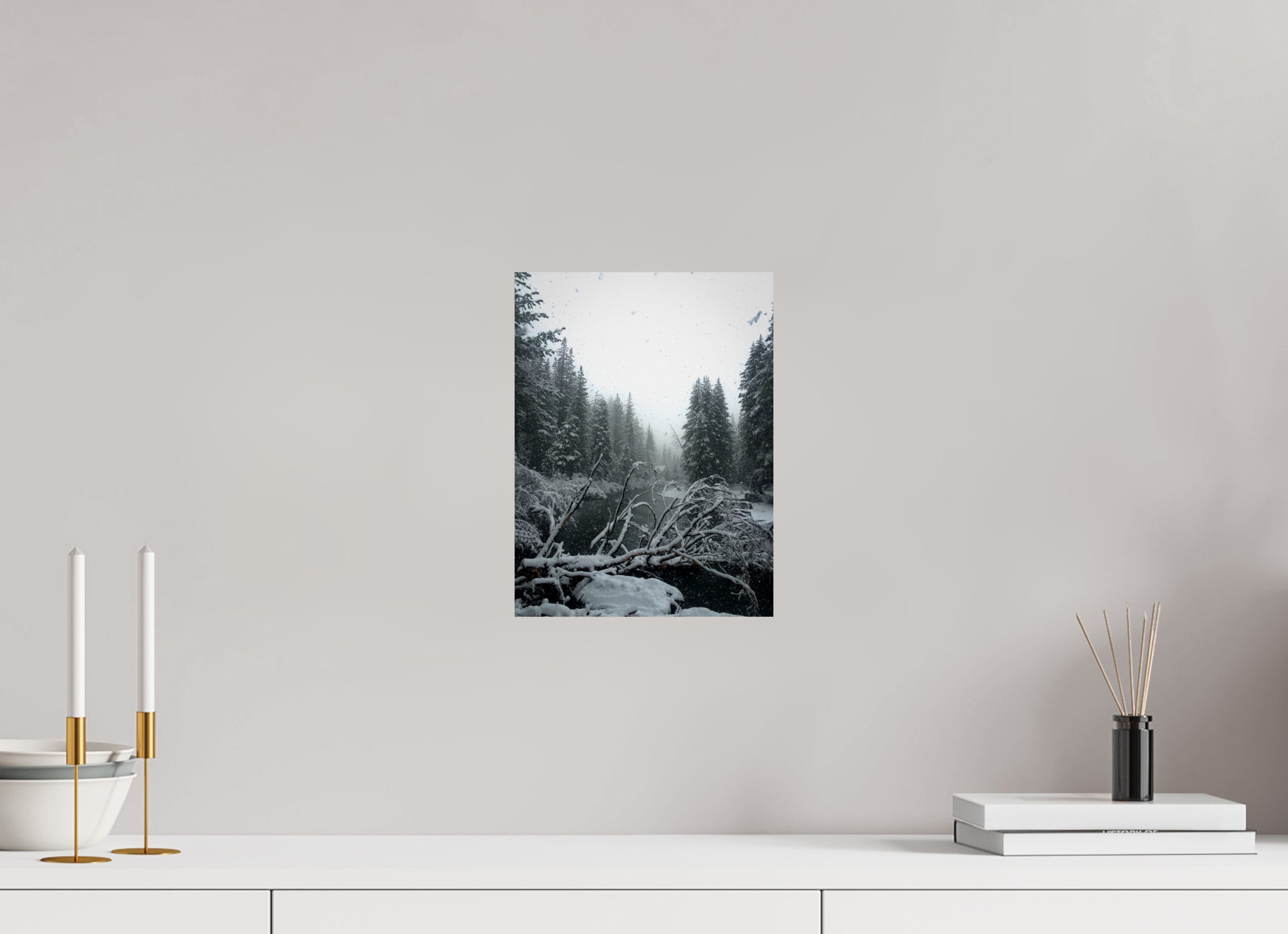 9 x 12″, Photo Print On Fuji Crystal DP II Winter in Tahoe stream 08