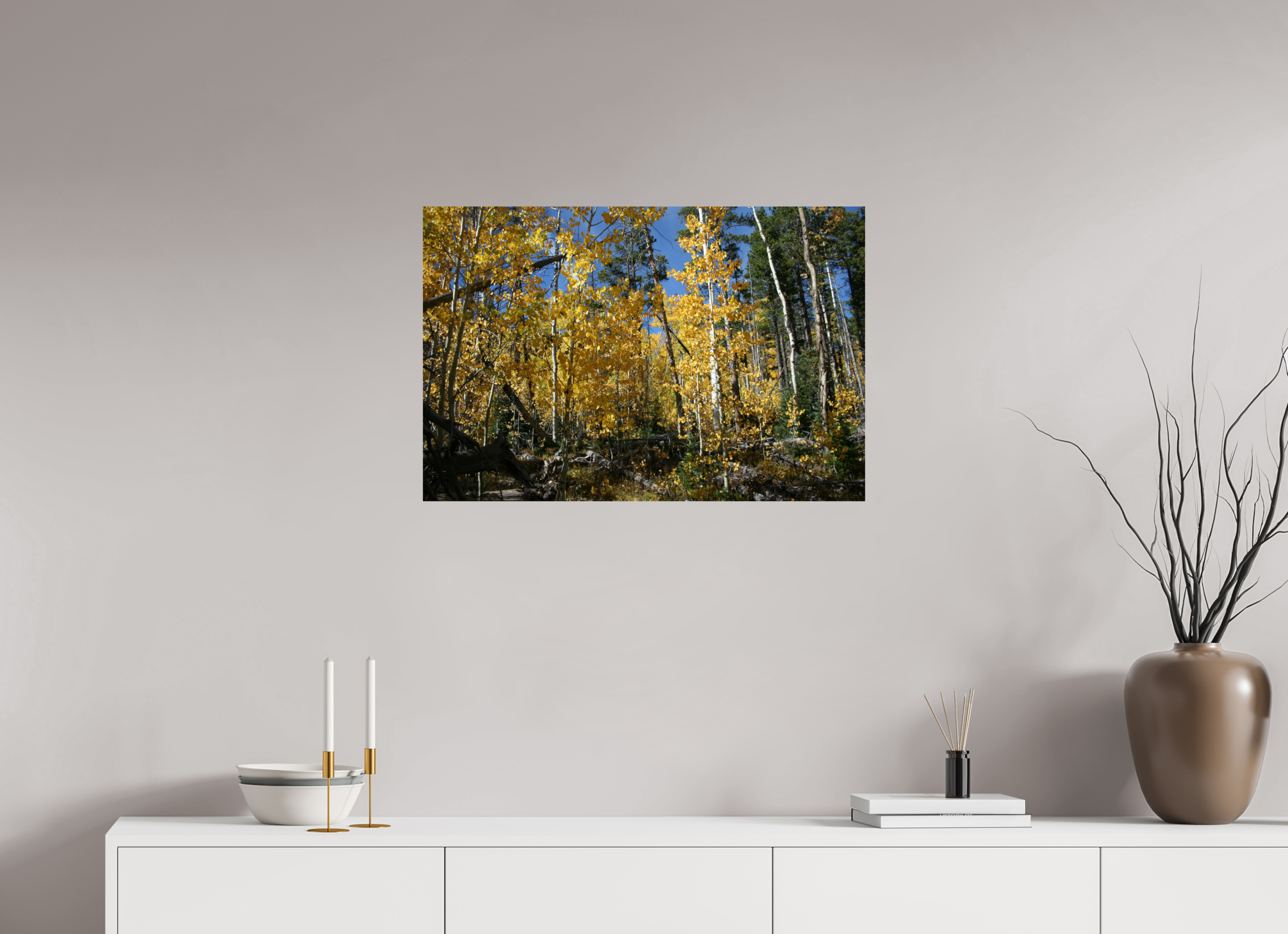 30 x 20″, Photo Print On Fuji Crystal DP II Fall Aspens 03 - Horizontal