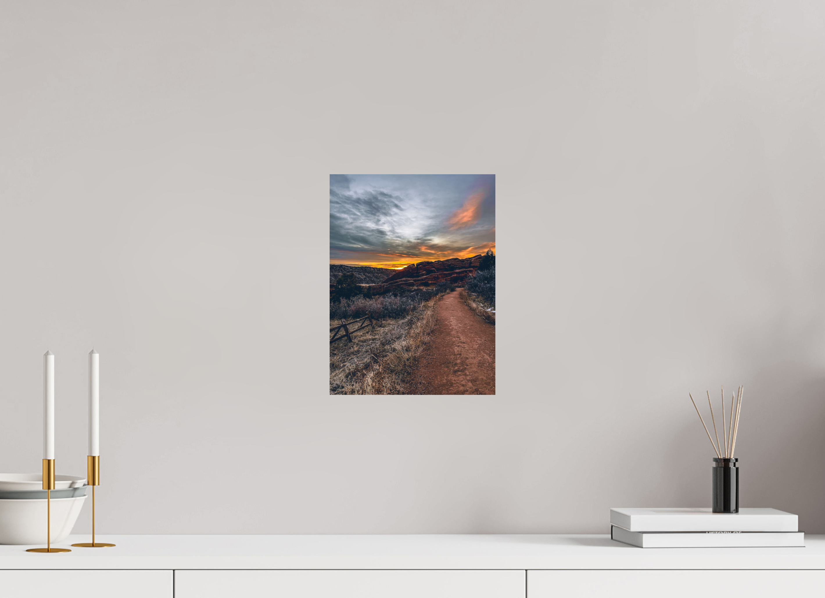 9 x 12″, Photo Print with Protective Lamination Red Rocks at dawn 07