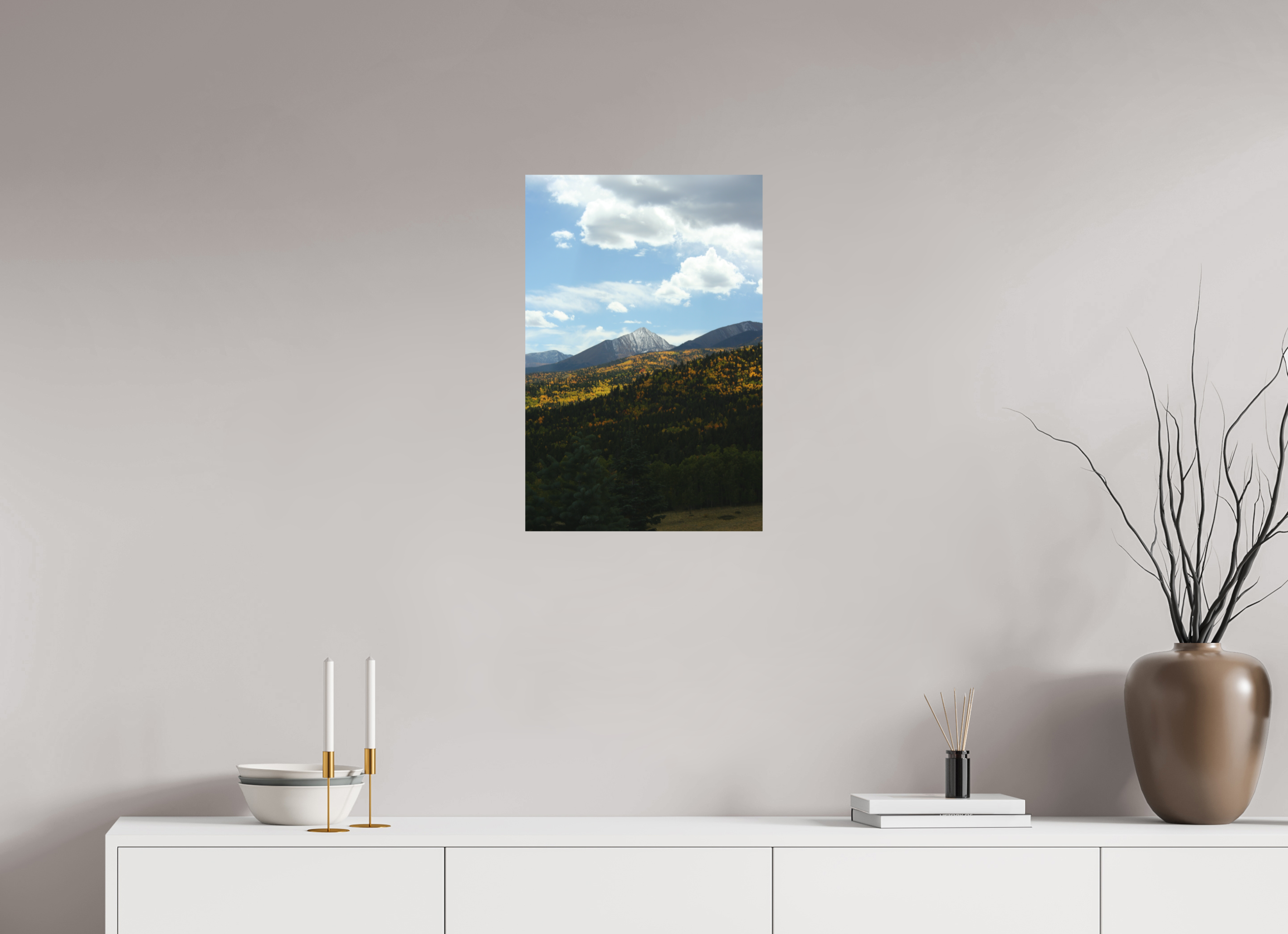 16 x 24″, Direct Print on Aluminum Dibond Sangre de Cristo Mountains in the Fall - Vertical