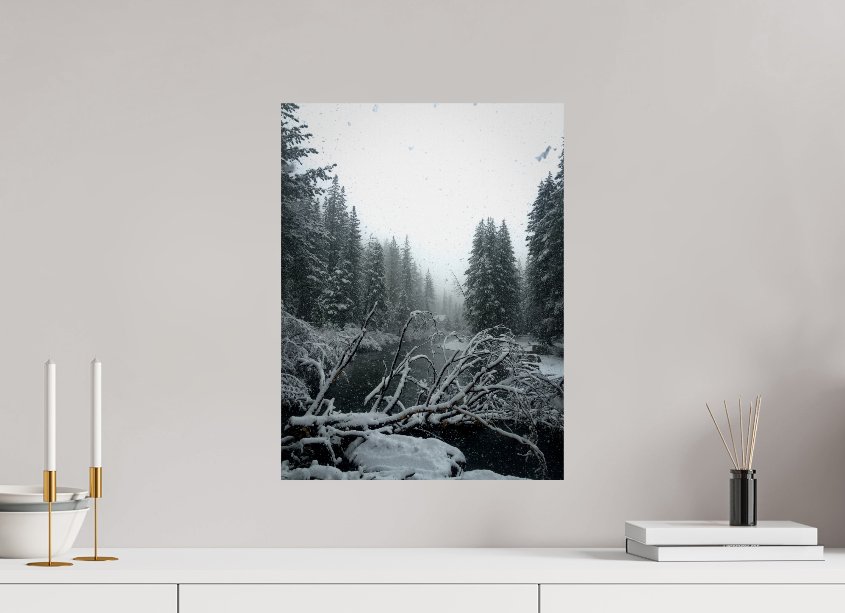15 x 20″, Photo Print On Fuji Crystal DP II Winter in Tahoe stream 08
