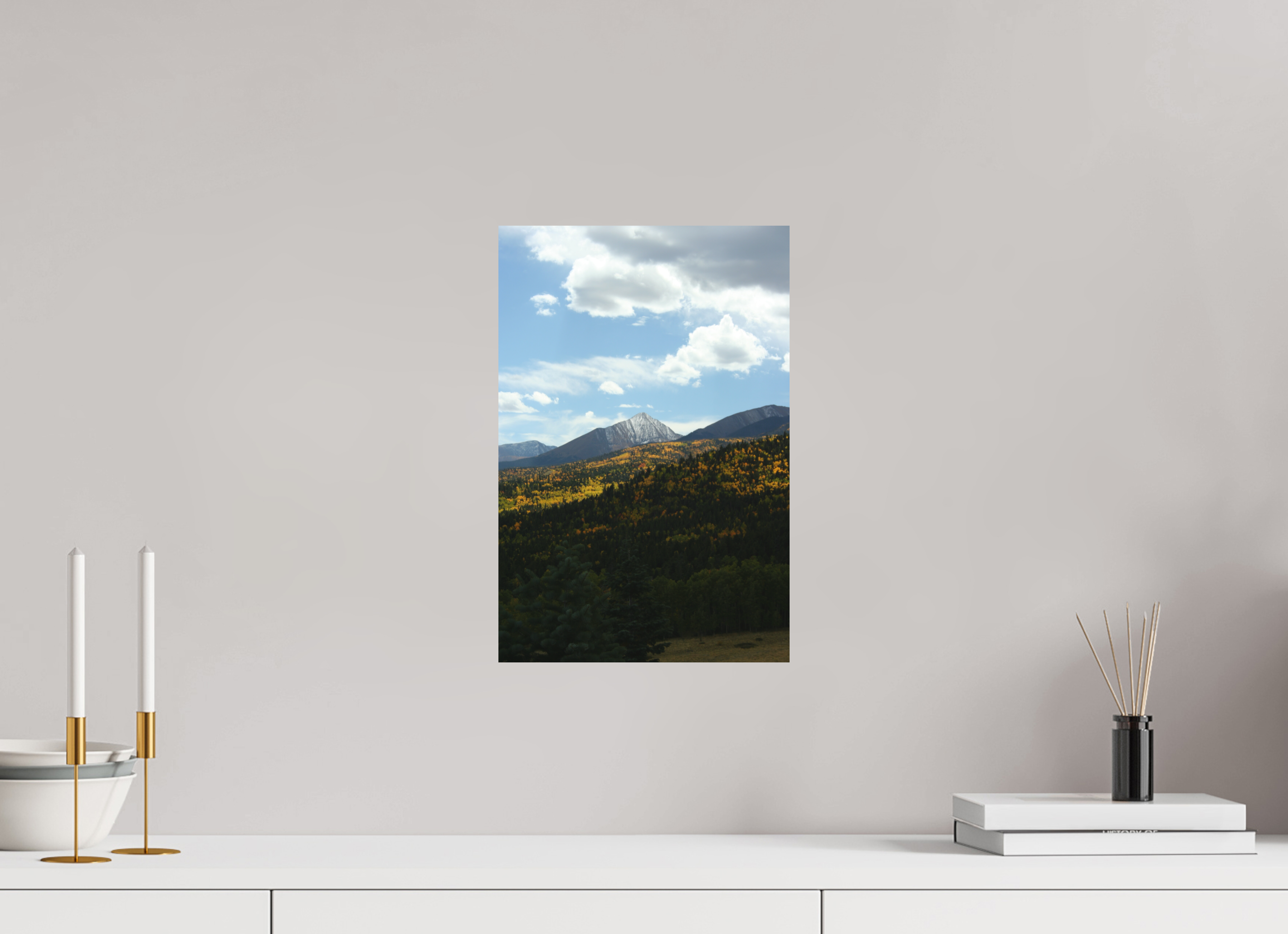 10 x 15″, Direct Print on Aluminum Dibond Sangre de Cristo Mountains in the Fall - Vertical