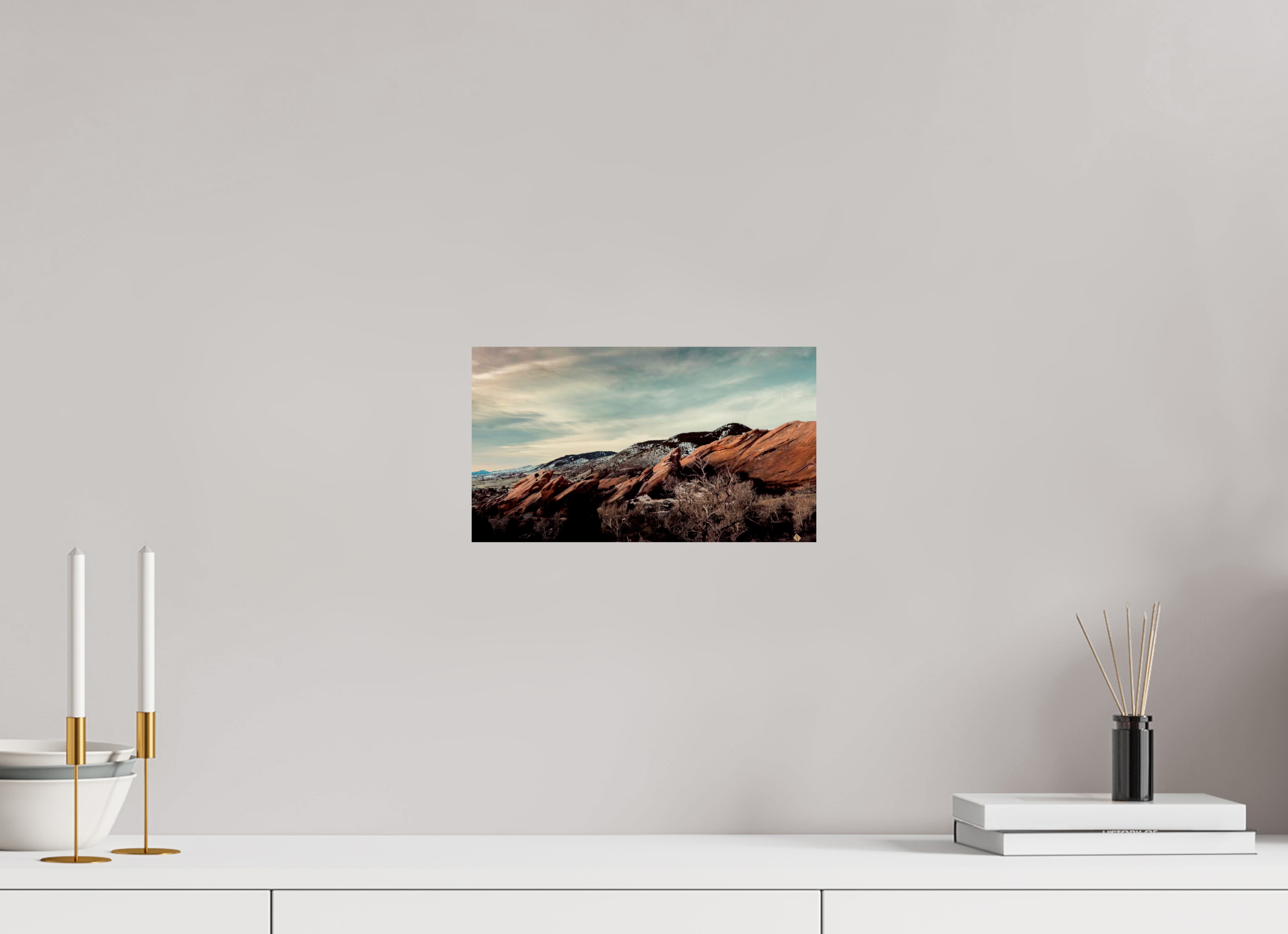 12 x 6.8″, Photo Print with Protective Lamination Red Rocks at dawn 03