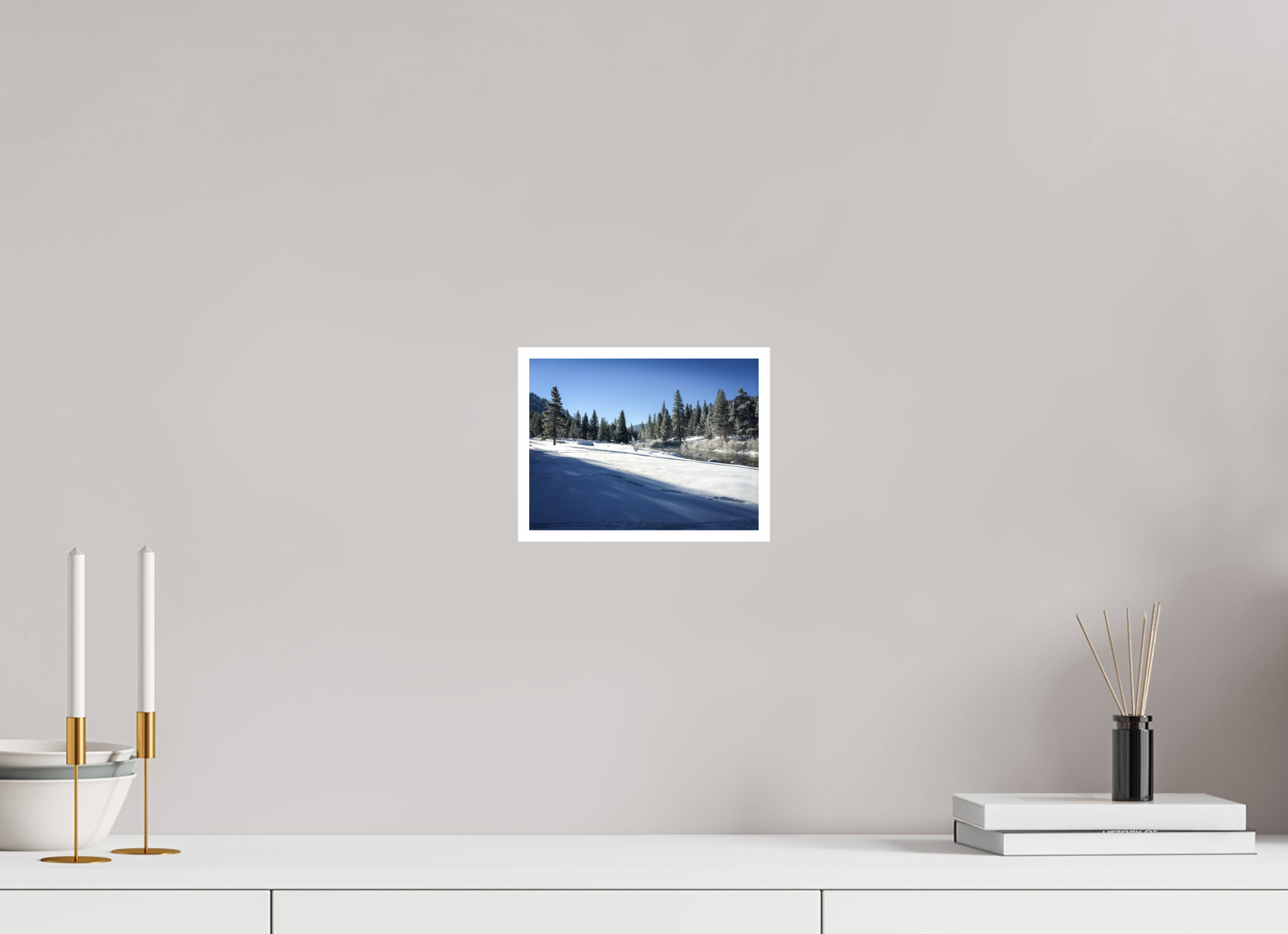 8 x 6″, Photo Print only Winter in Tahoe Stream 07
