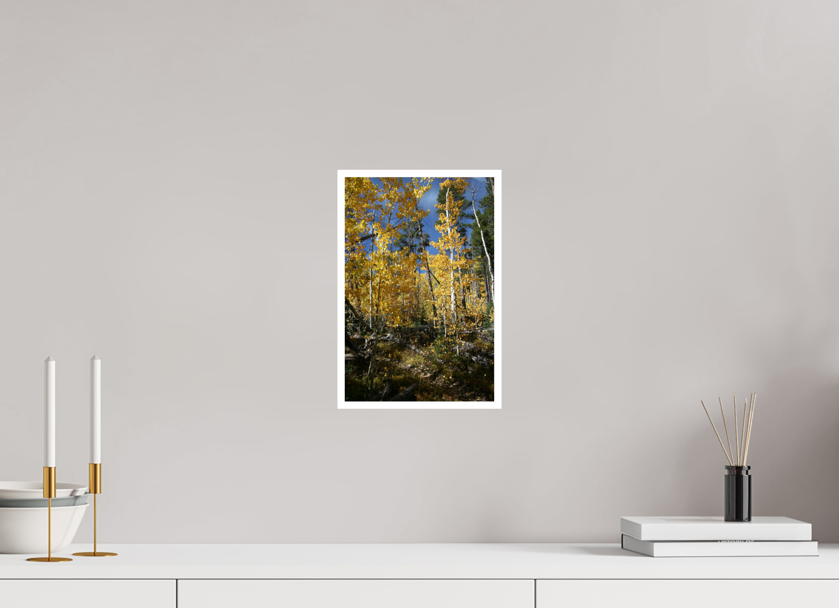 8 x 12″, Standard Fall Aspens - Vertical image