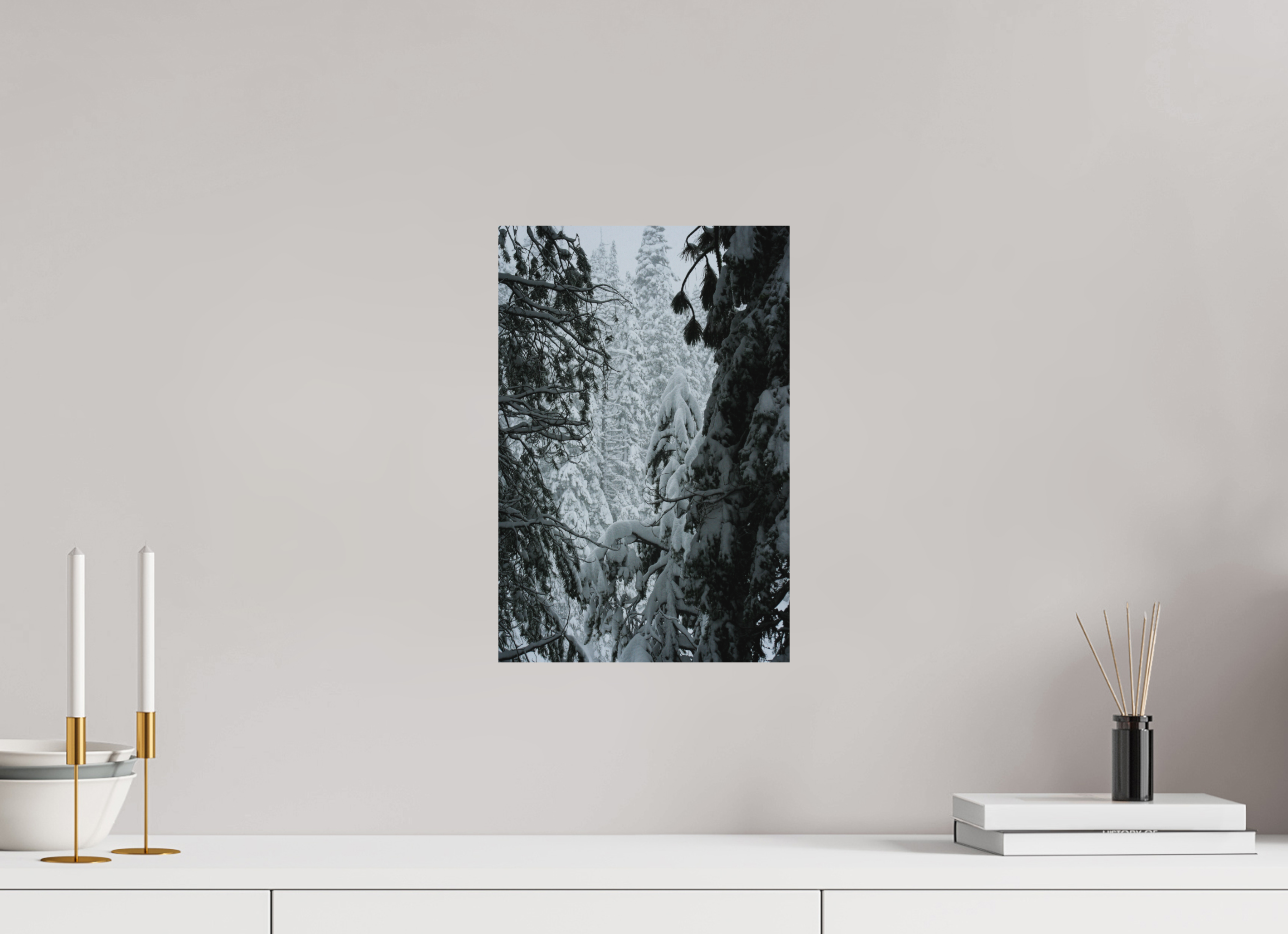 10 x 15″, Direct Print on Aluminum Dibond Winter in Tahoe stream 10