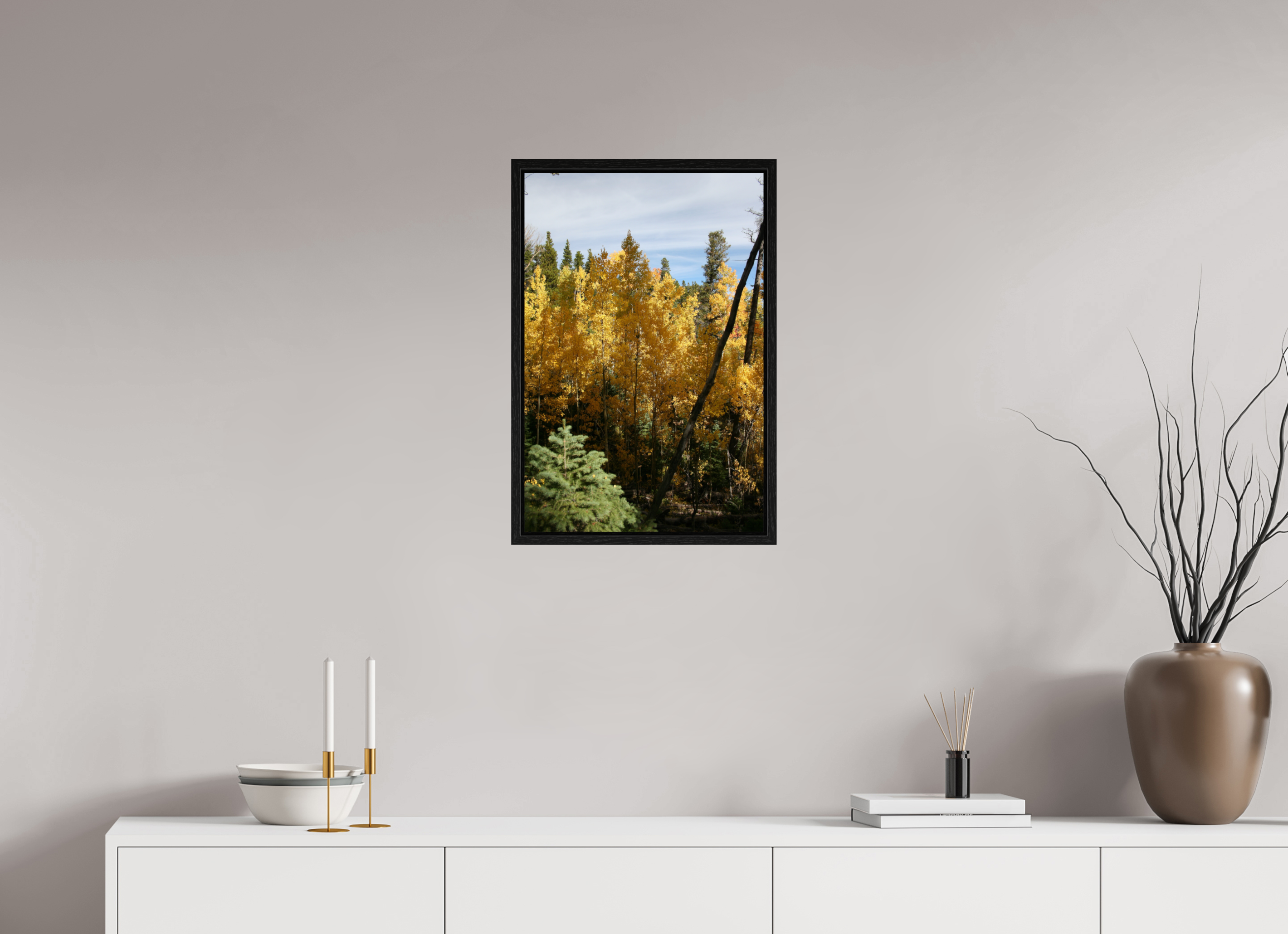 16 x 24″, Floater Frame Yellow Aspen 01