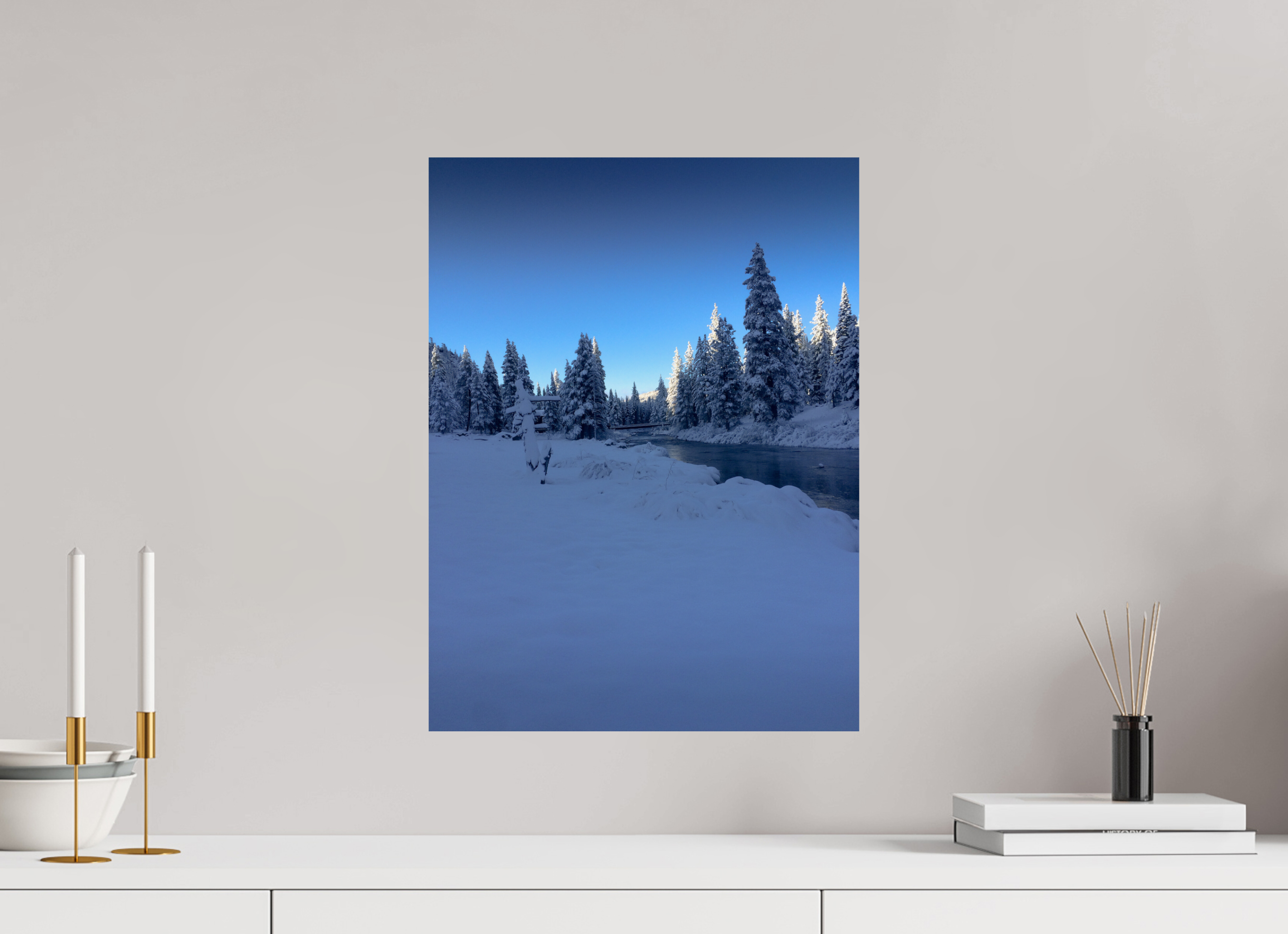 15 x 20″, Photo Print On Fuji Crystal DP II Winter in Tahoe stream 04