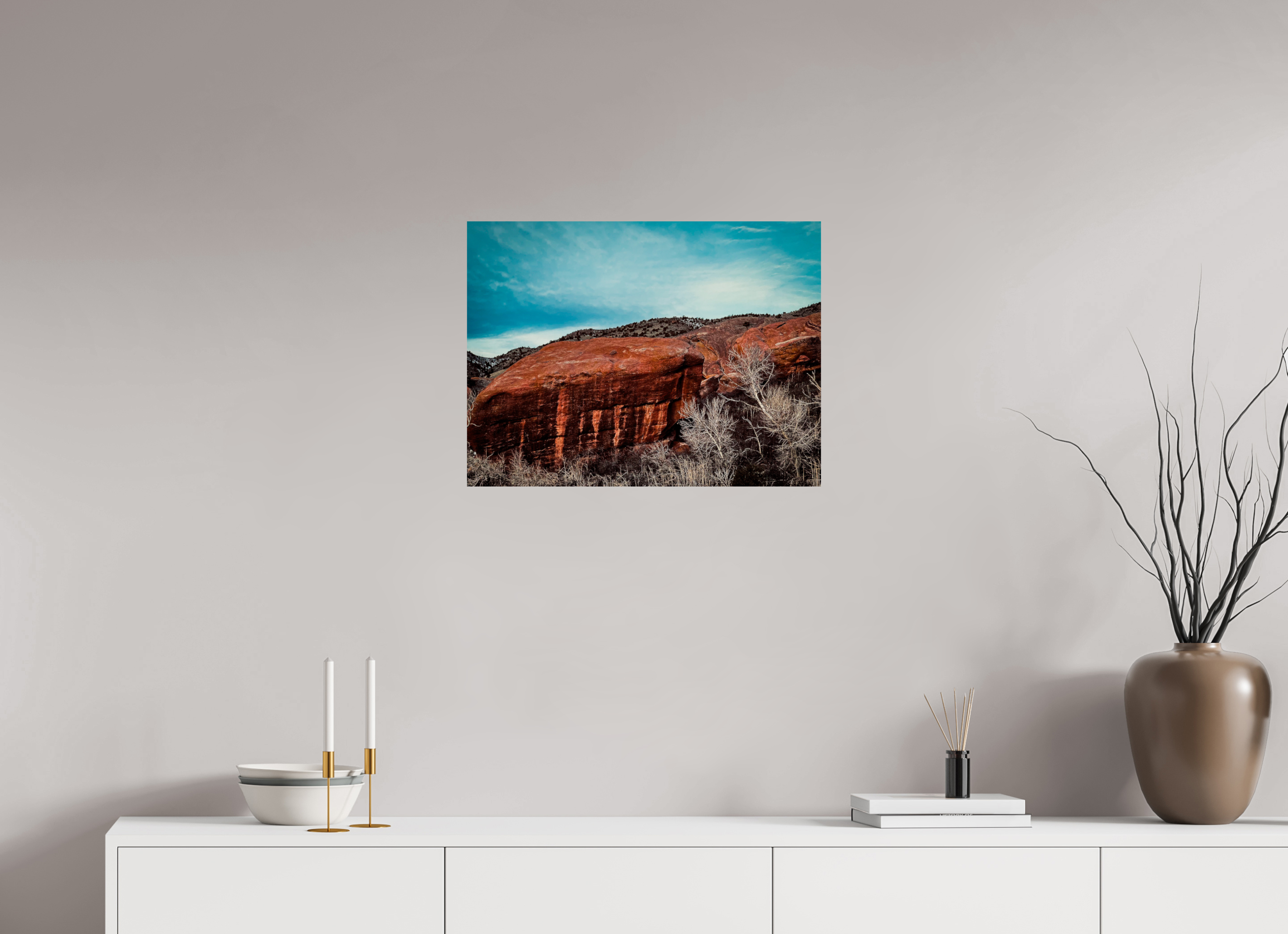 24 x 18″, Photo Print On Fuji Crystal DP II Red Rocks at dawn 02