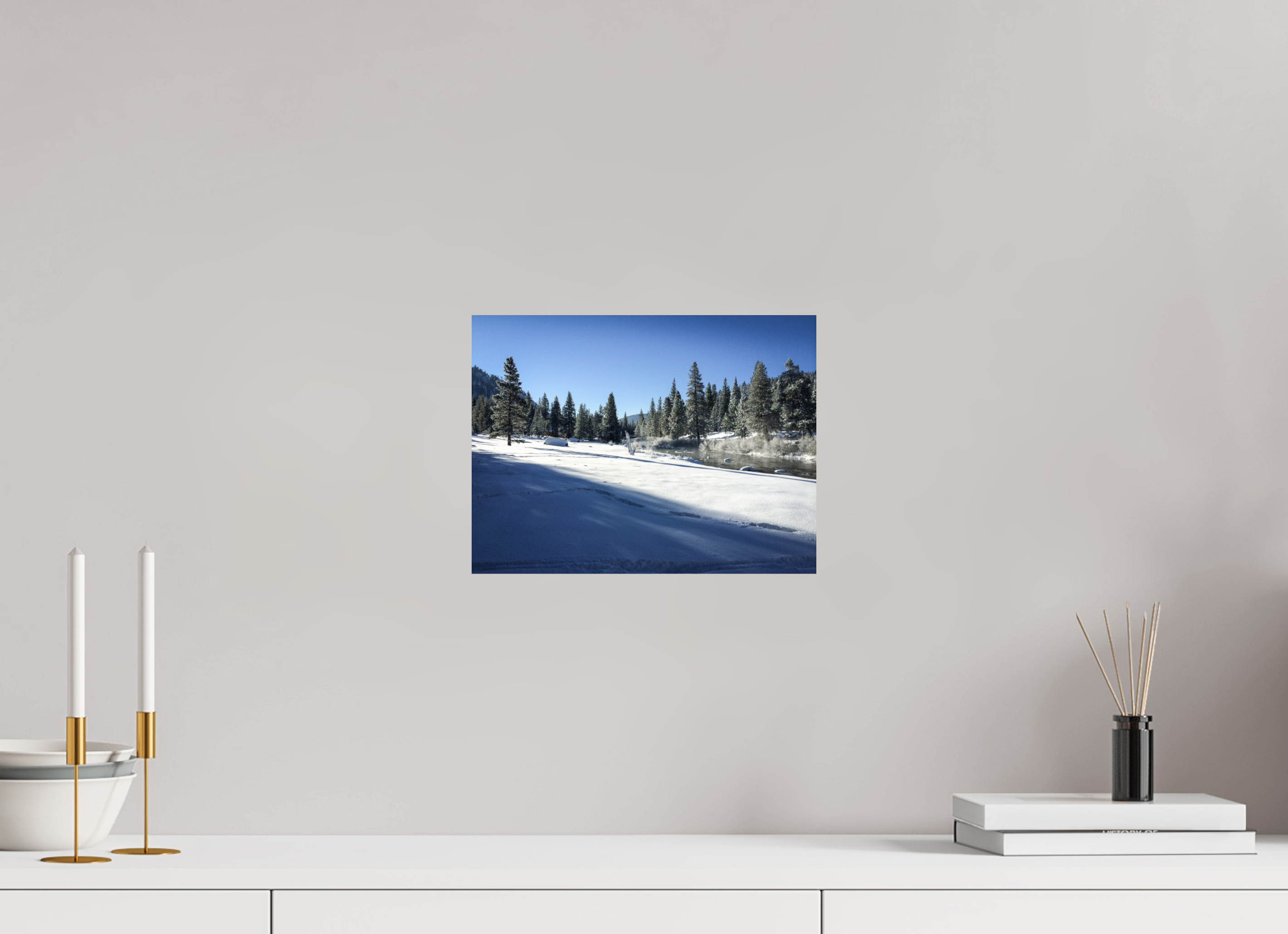 12 x 9″, Photo Print On Fuji Crystal DP II Winter in Tahoe Stream 07