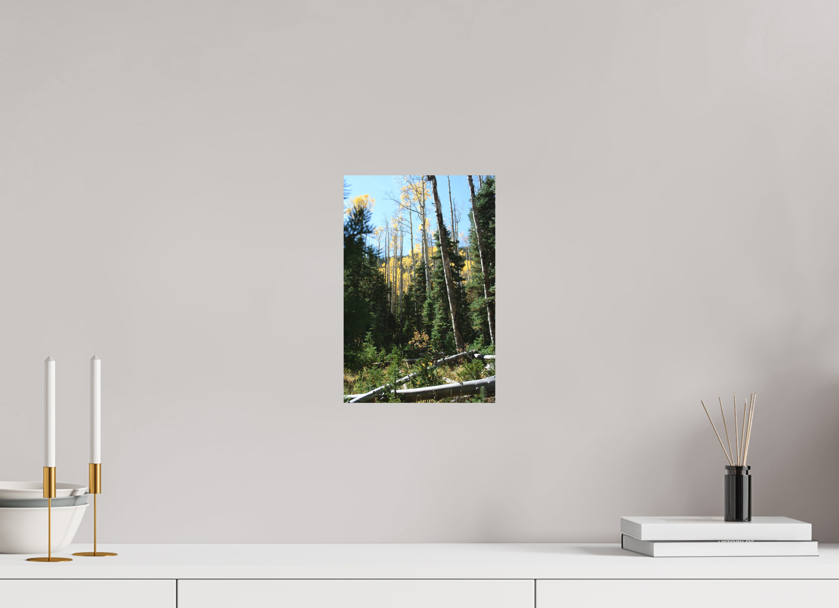 8 x 12″, Direct Print on Aluminum Dibond Fall Hike in Colorado