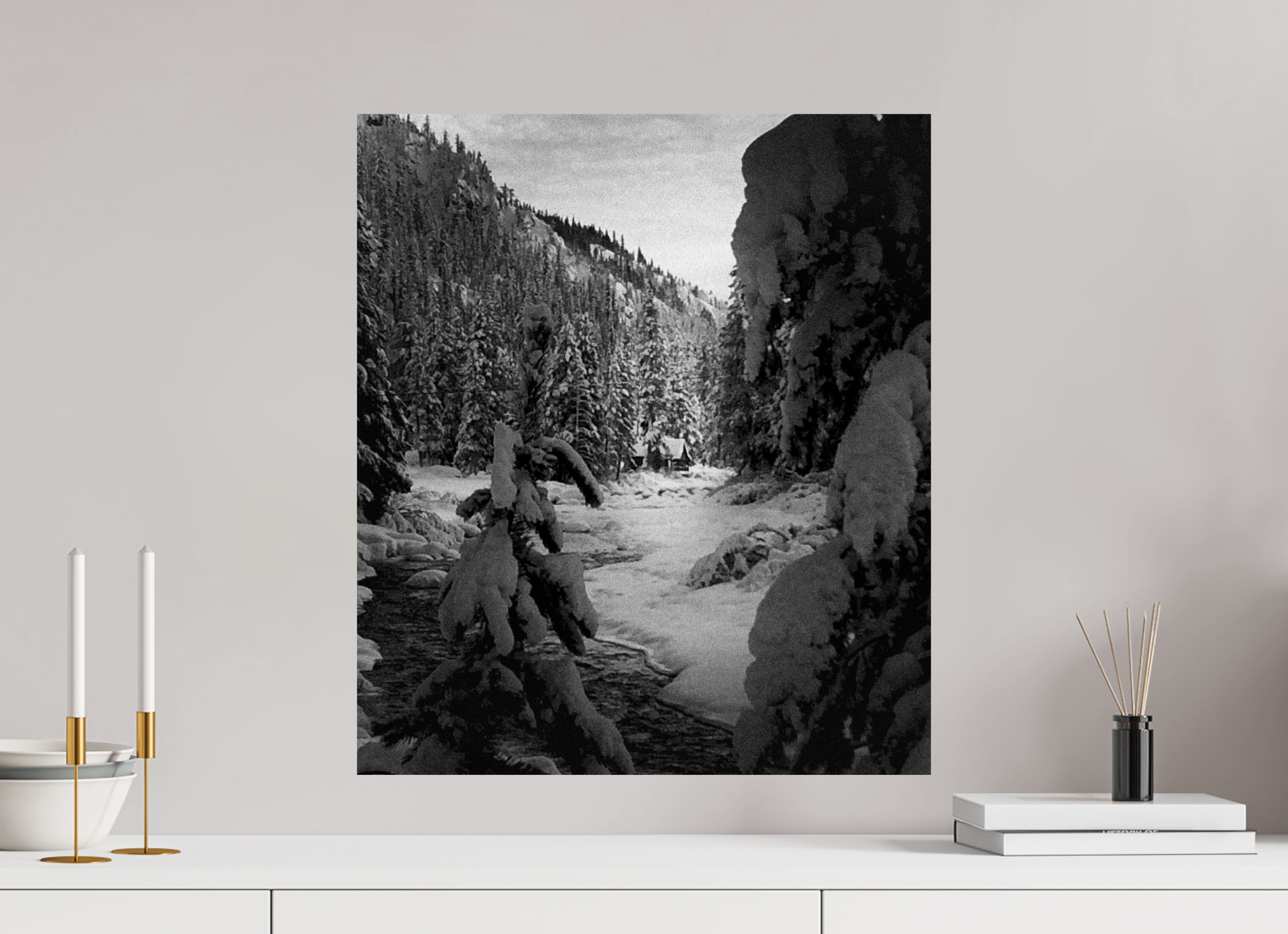 20 x 23″, Photo Print On Fuji Crystal DP II Winter in Tahoe stream 03
