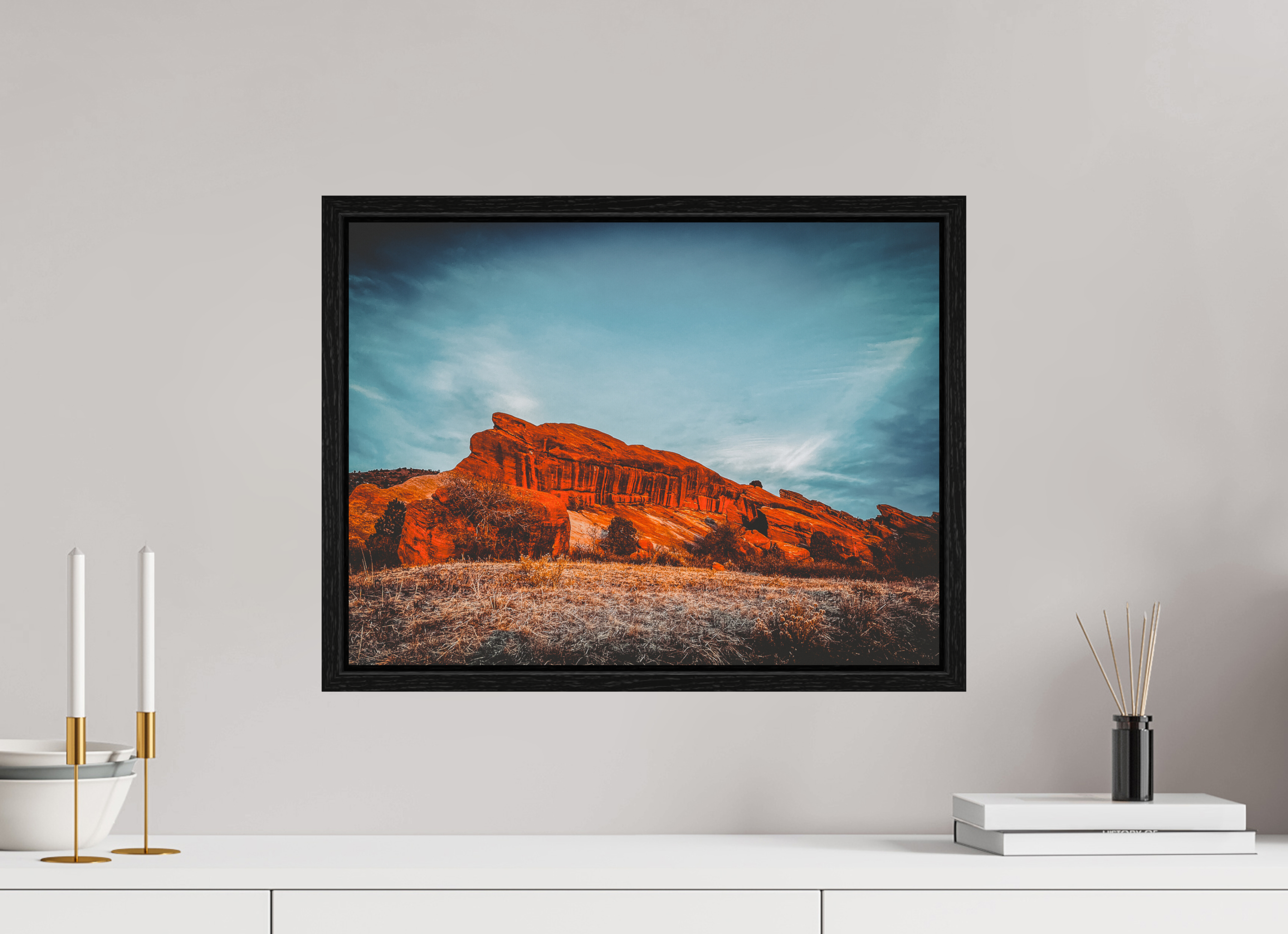 20 x 15″, Floater Frame Red Rocks 01