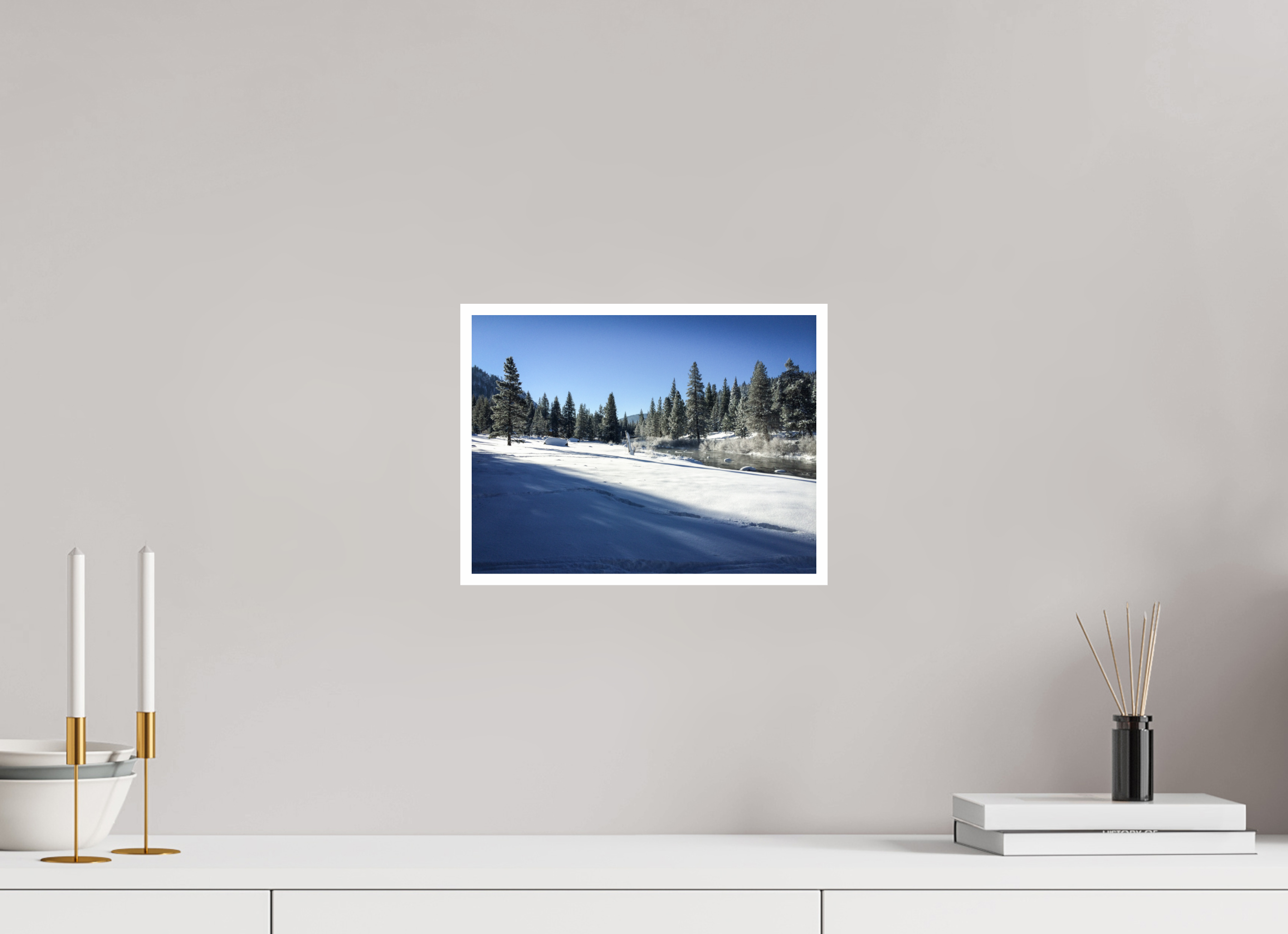 12 x 9″, Photo Print only Winter in Tahoe Stream 07