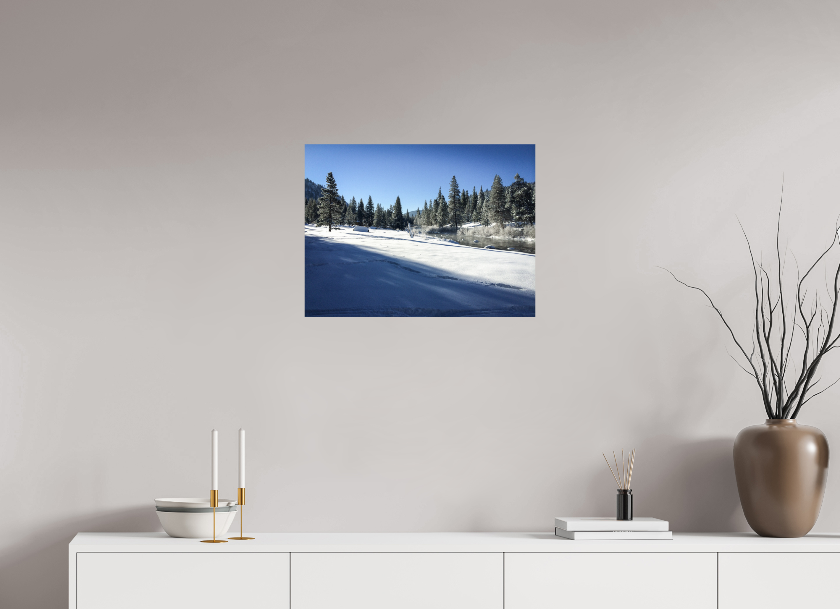24 x 18″, Photo Print On Fuji Crystal DP II Winter in Tahoe Stream 07