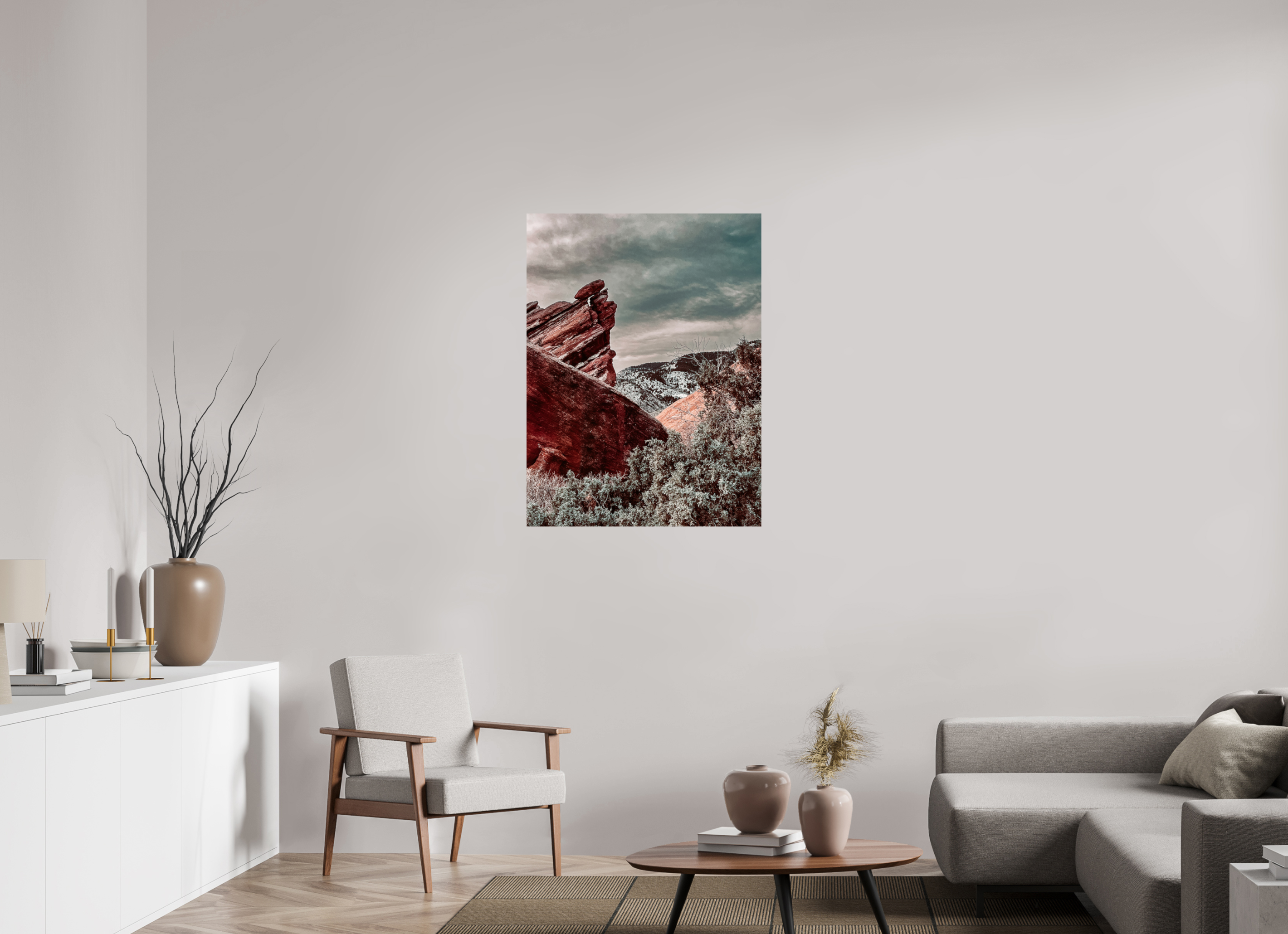 30 x 40″, Photo Print On Fuji Crystal DP II Red Rocks at dawn 01