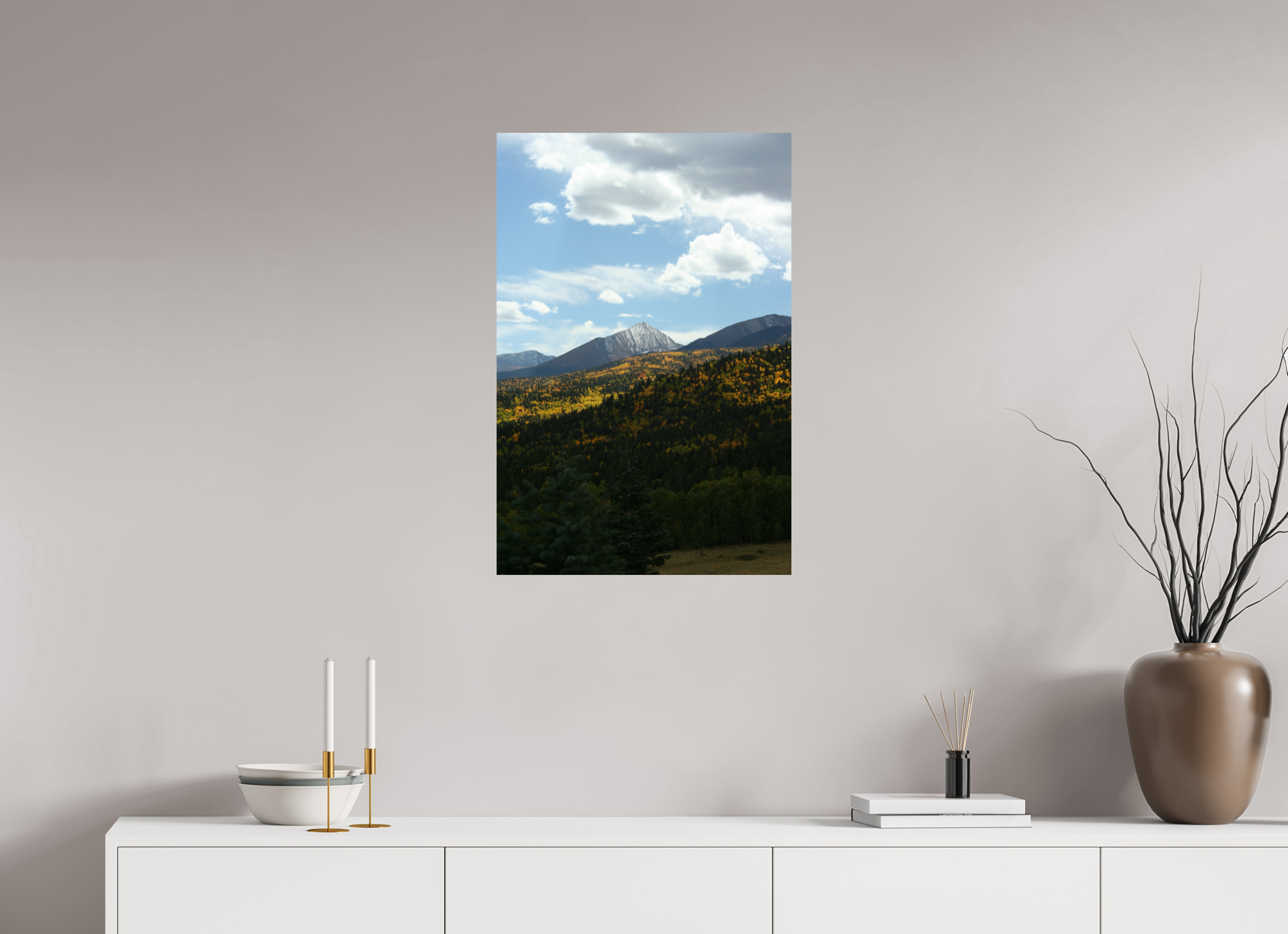 20 x 30″, Photo Print with Protective Lamination Sangre de Cristo Mountains in the Fall - Vertical