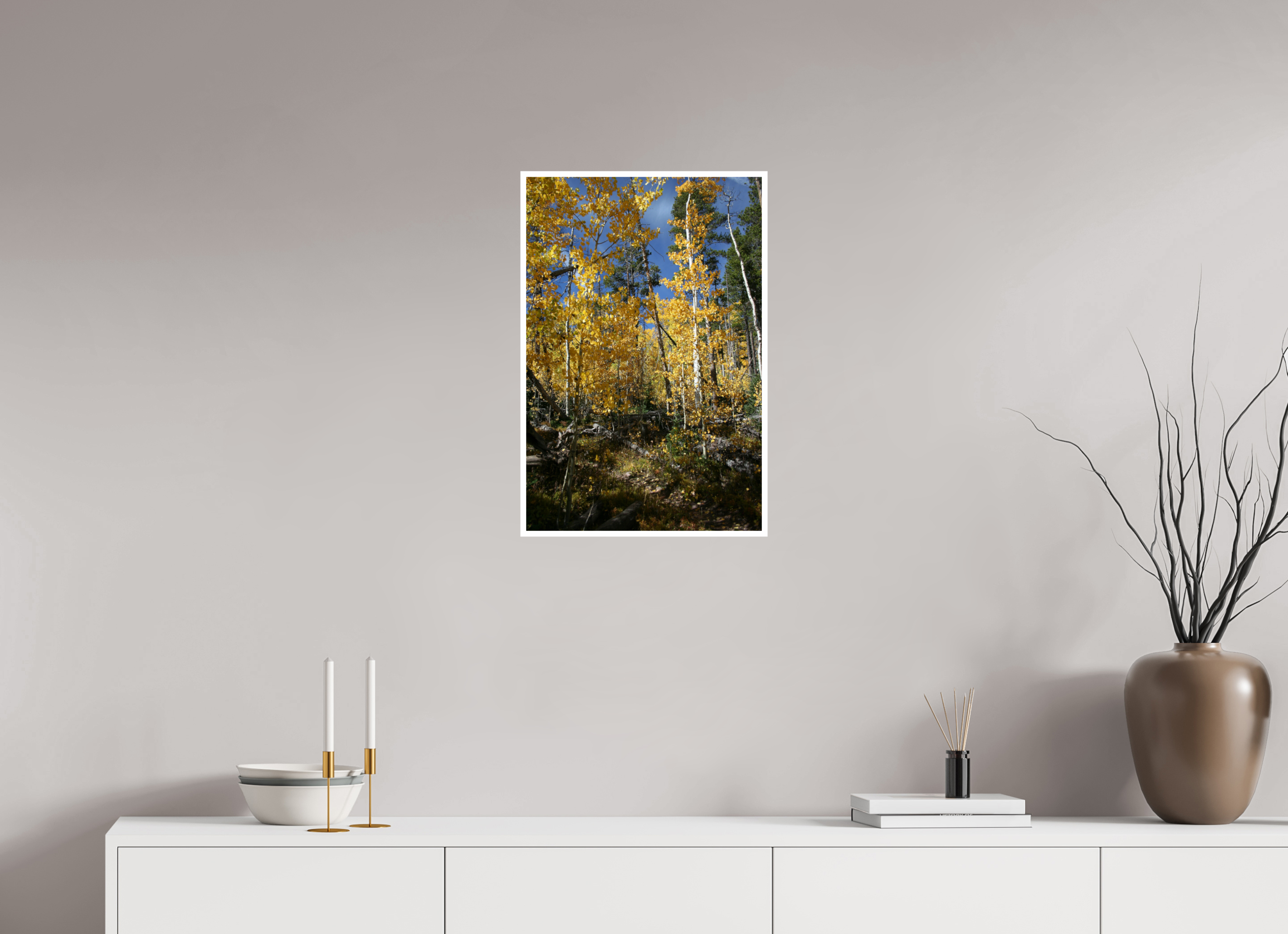 16 x 24″, Standard Fall Aspens - Vertical image