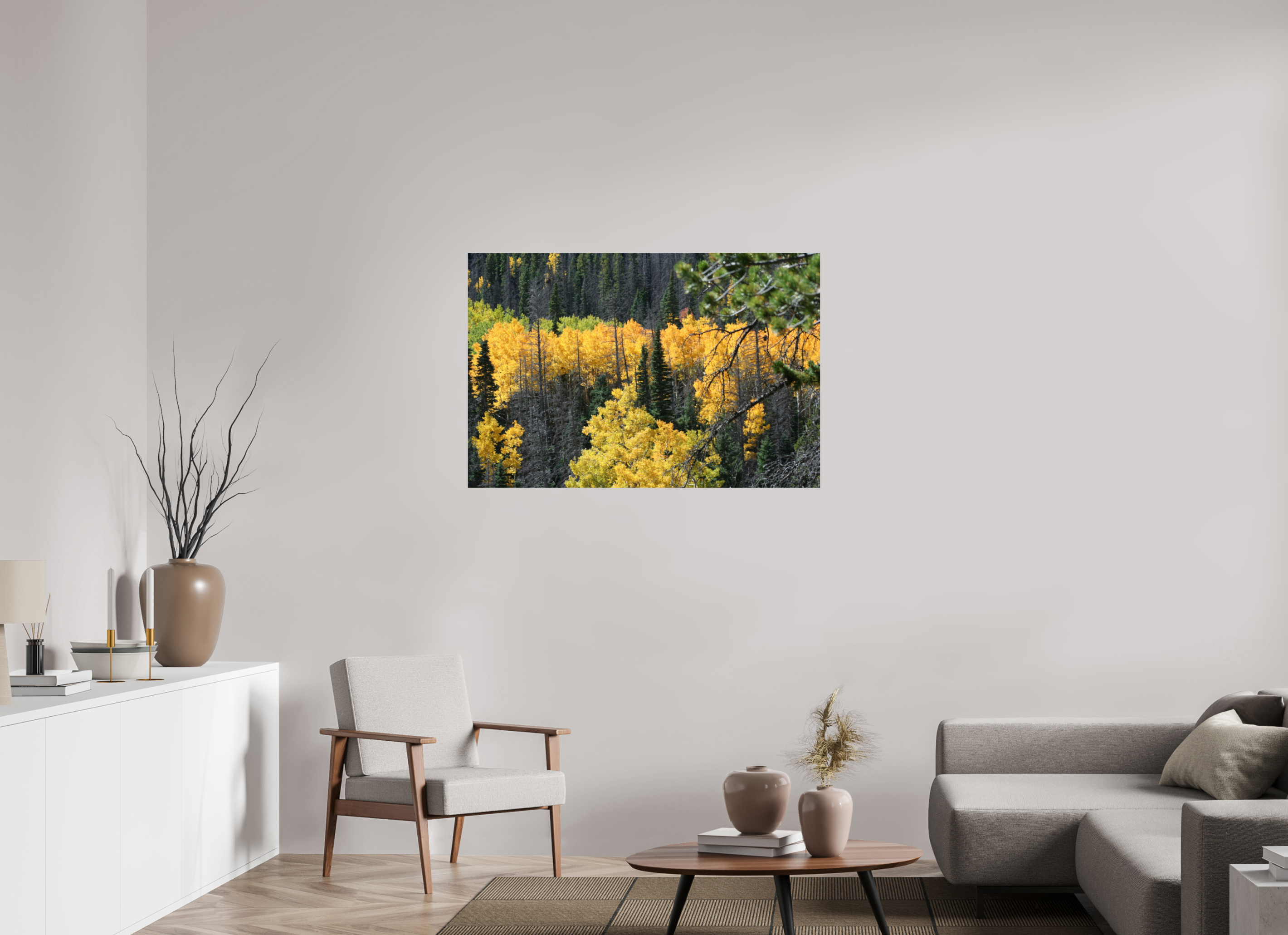 45 x 30″, Photo Print On Fuji Crystal DP II Mountain Valley In Fall 03