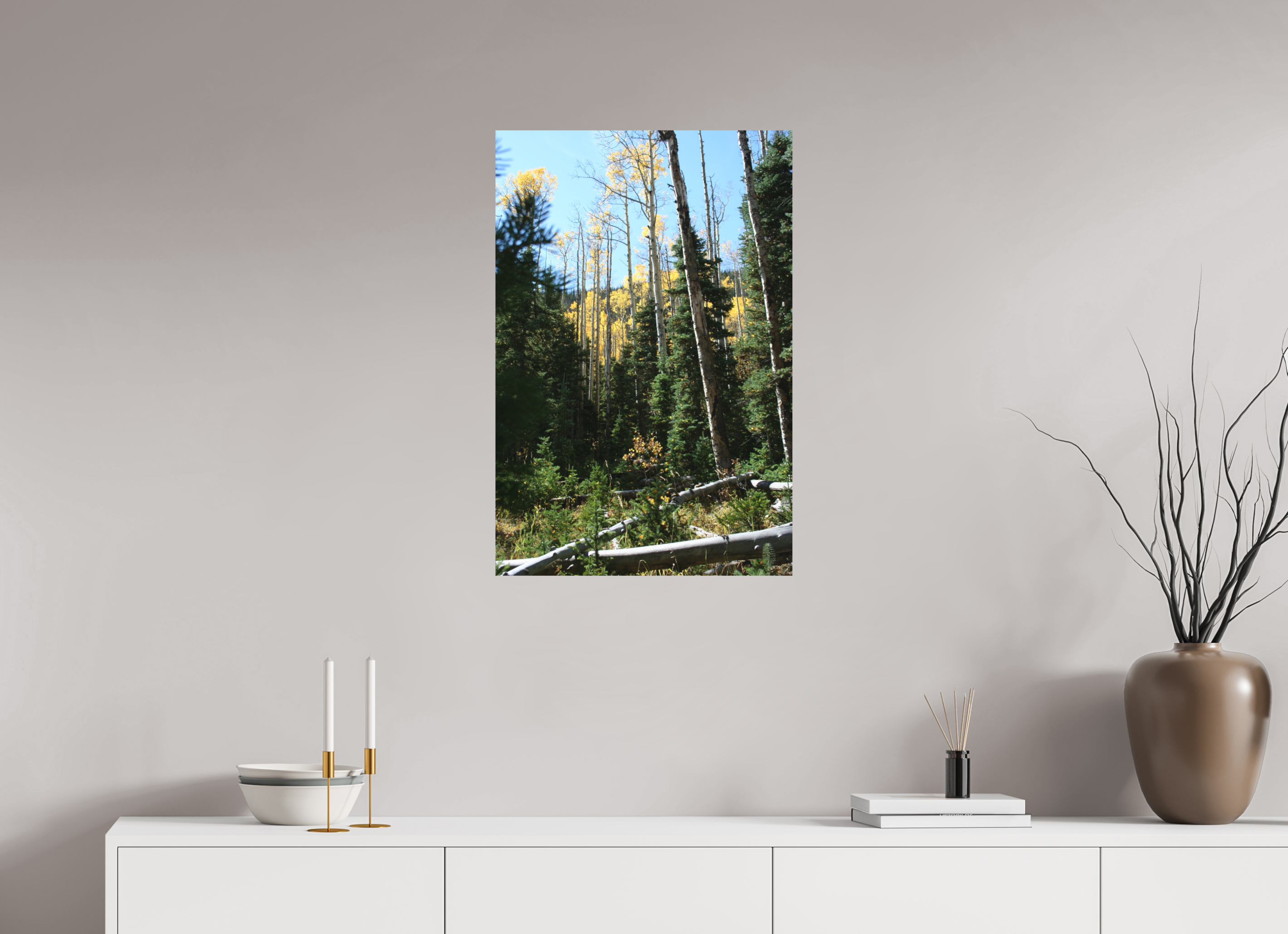 20 x 30″, Direct Print on Aluminum Dibond Fall Hike in Colorado