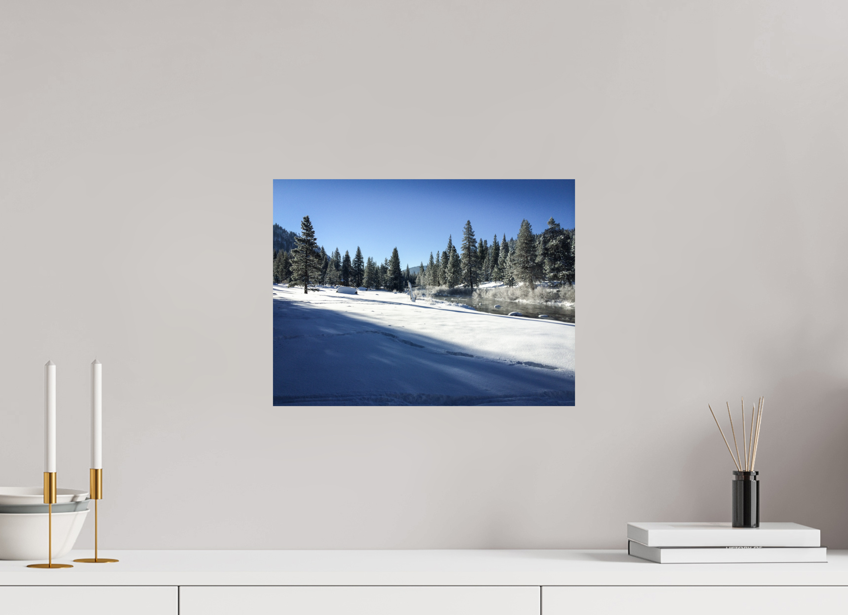 16 x 12″, Photo Print On Fuji Crystal DP II Winter in Tahoe Stream 07