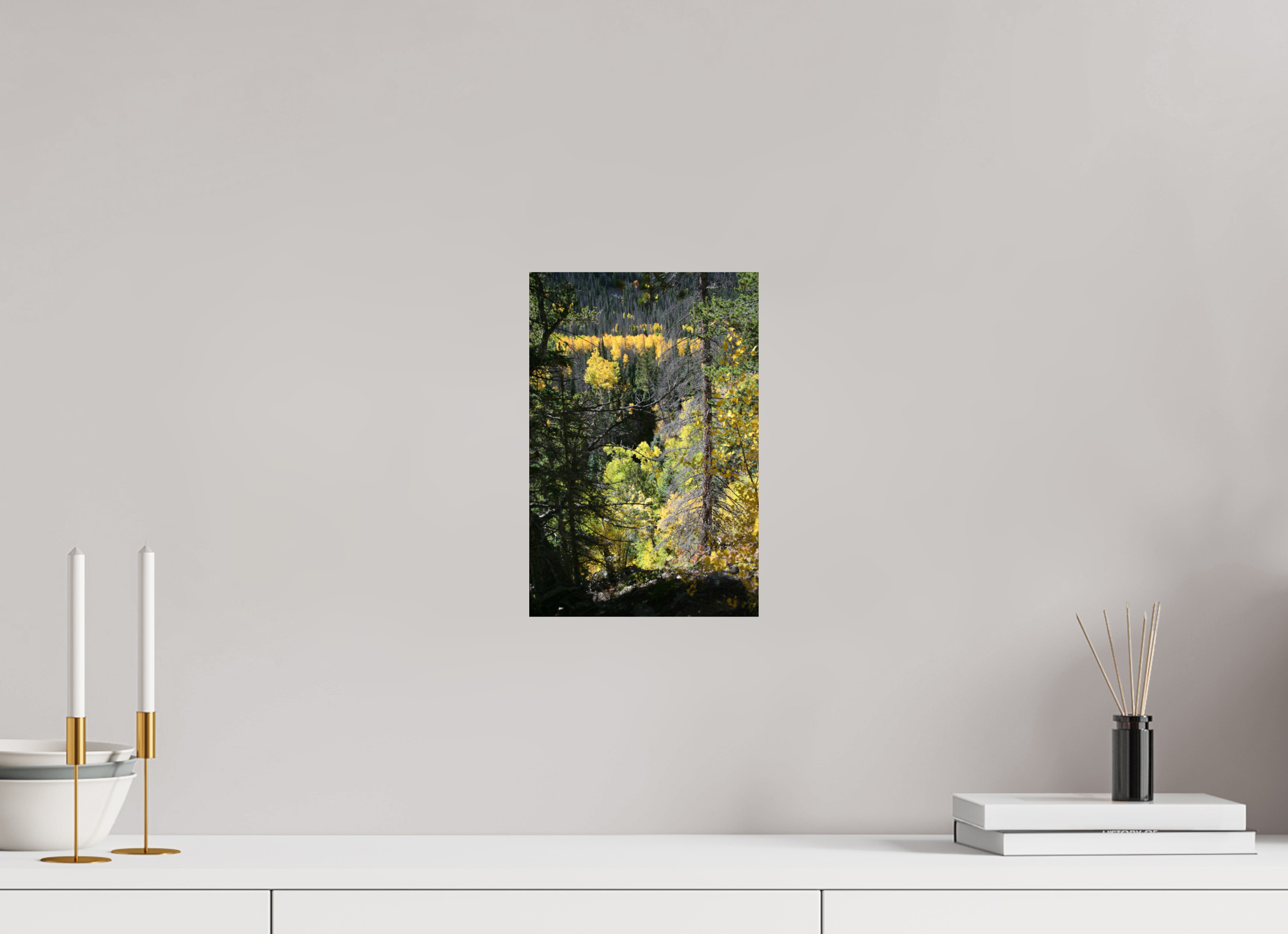 8 x 12″, Photo Print with Protective Lamination Mountain Valley in Fall 01 - Vertical