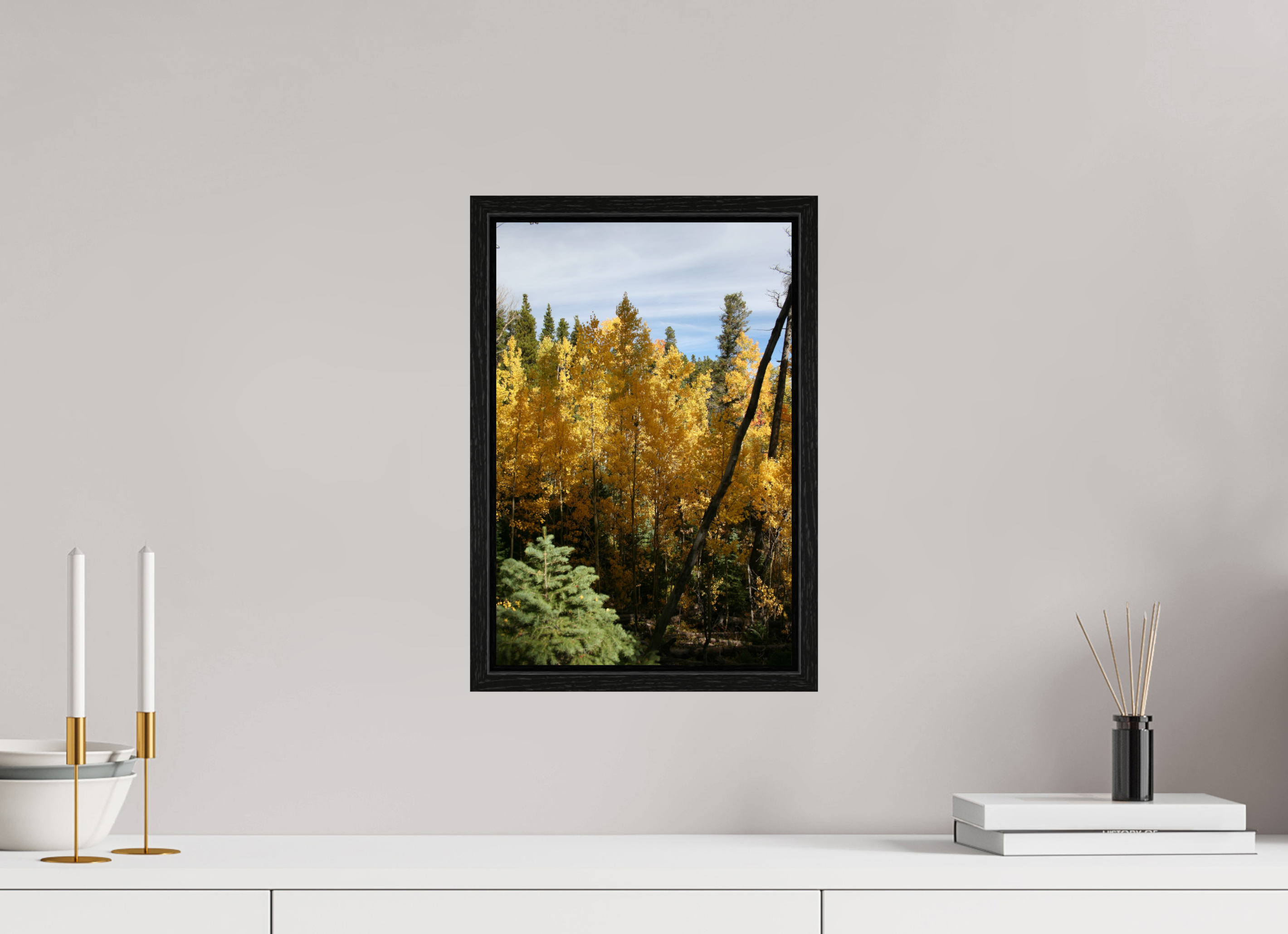 10 x 15″, Floater Frame Yellow Aspen 01