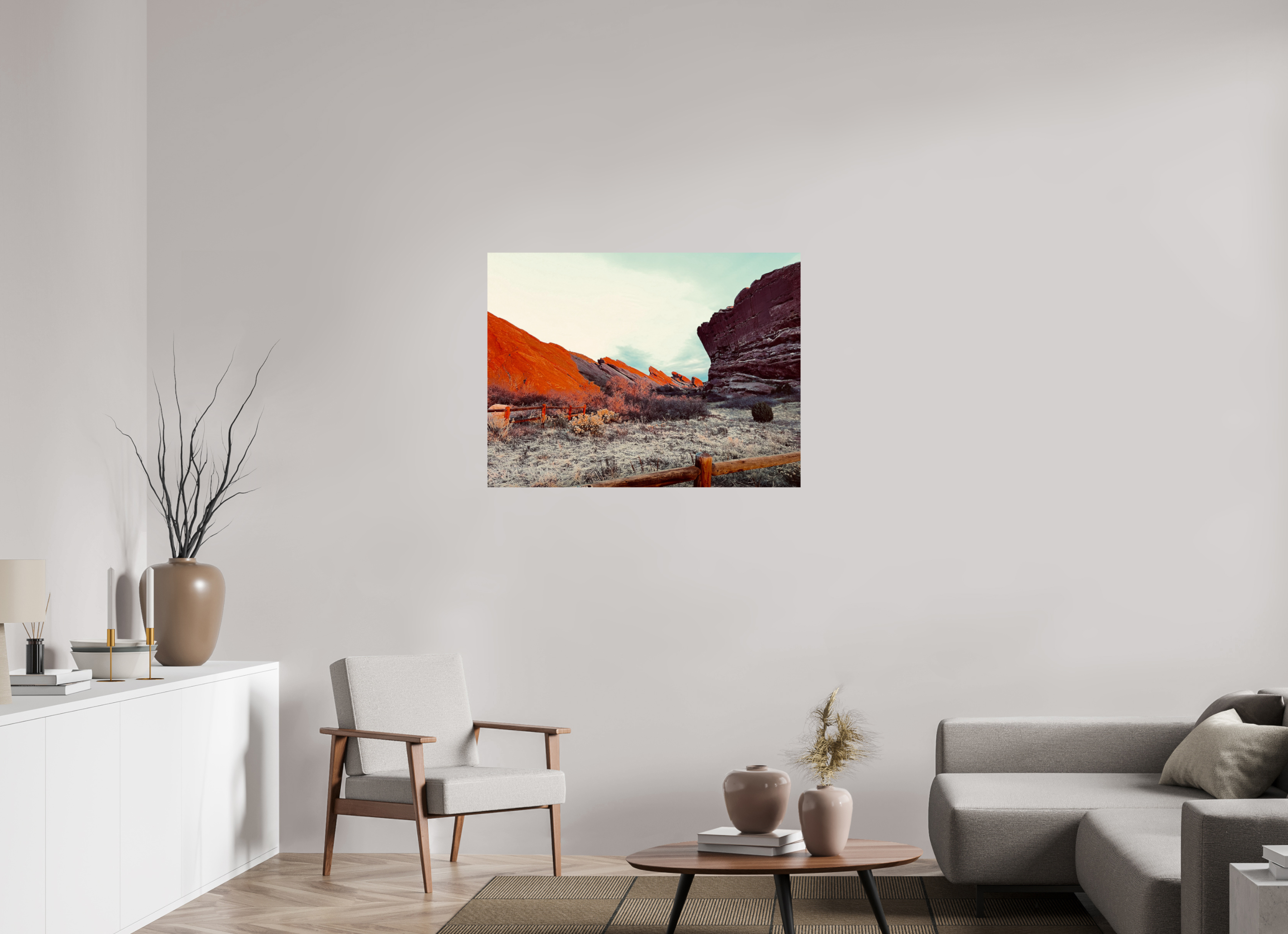 40 x 30″, Photo Print with Protective Lamination Red Rocks at dawn 05