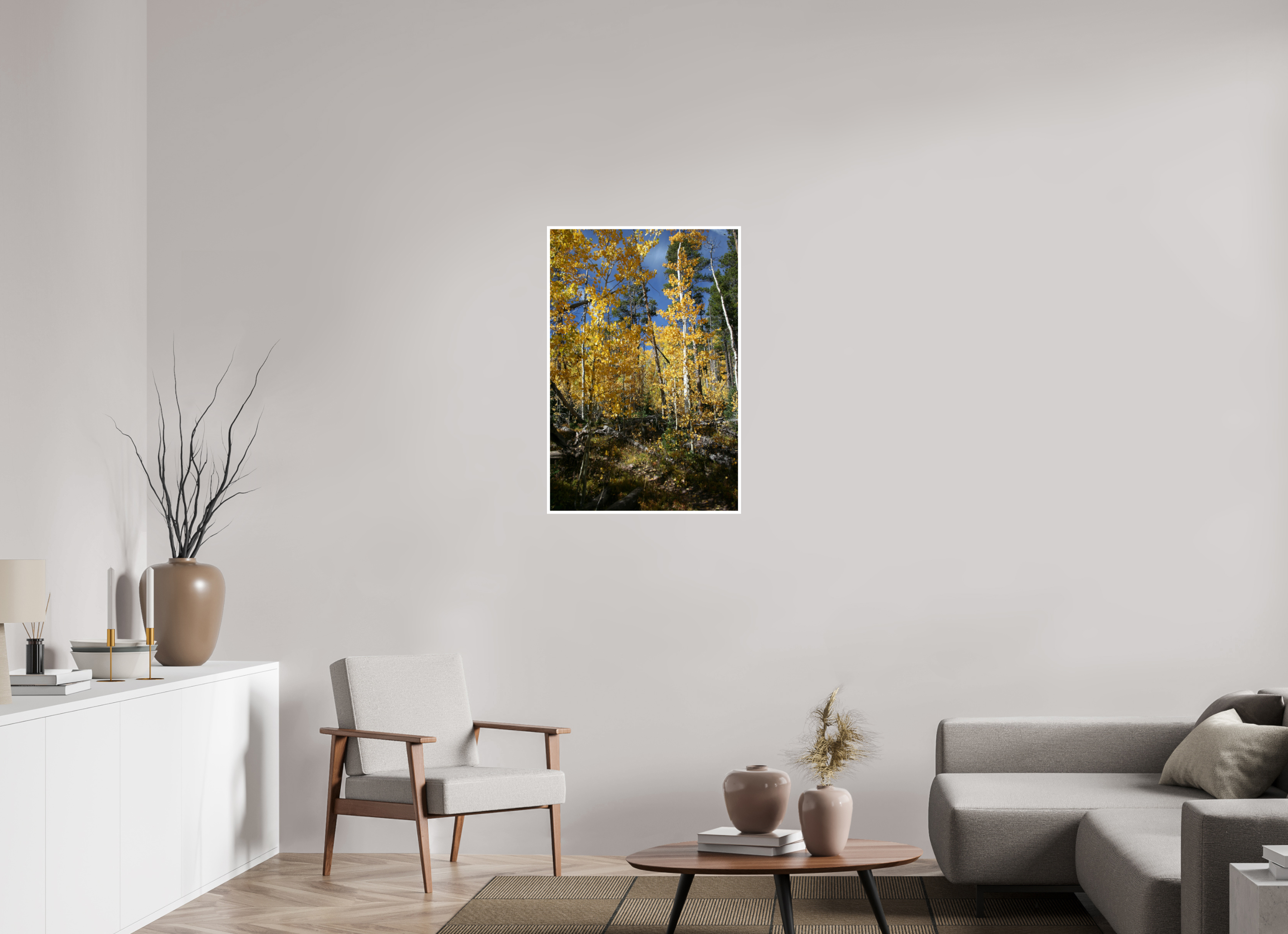 24 x 36″, Standard Fall Aspens - Vertical image