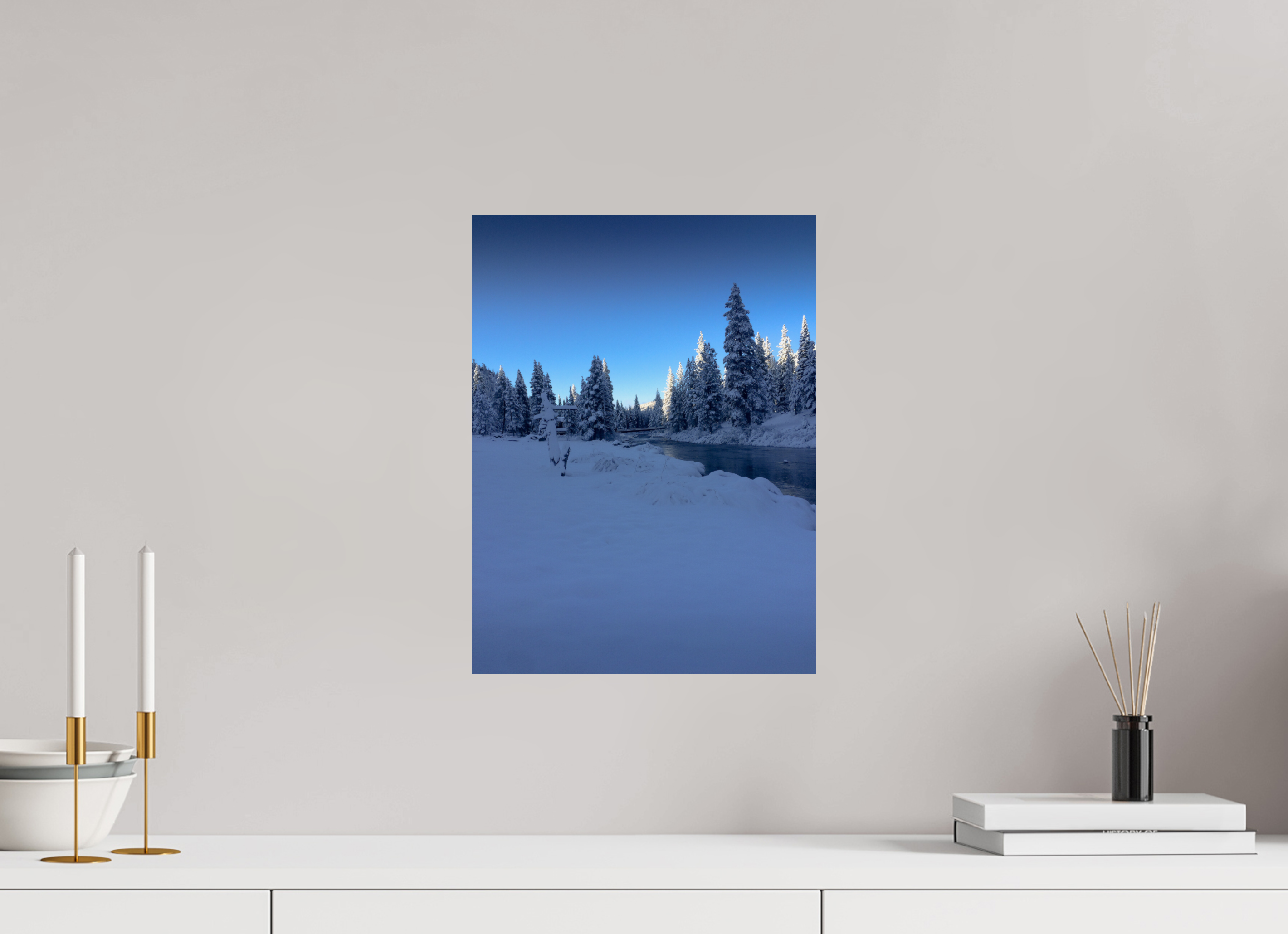12 x 16″, Photo Print On Fuji Crystal DP II Winter in Tahoe stream 04