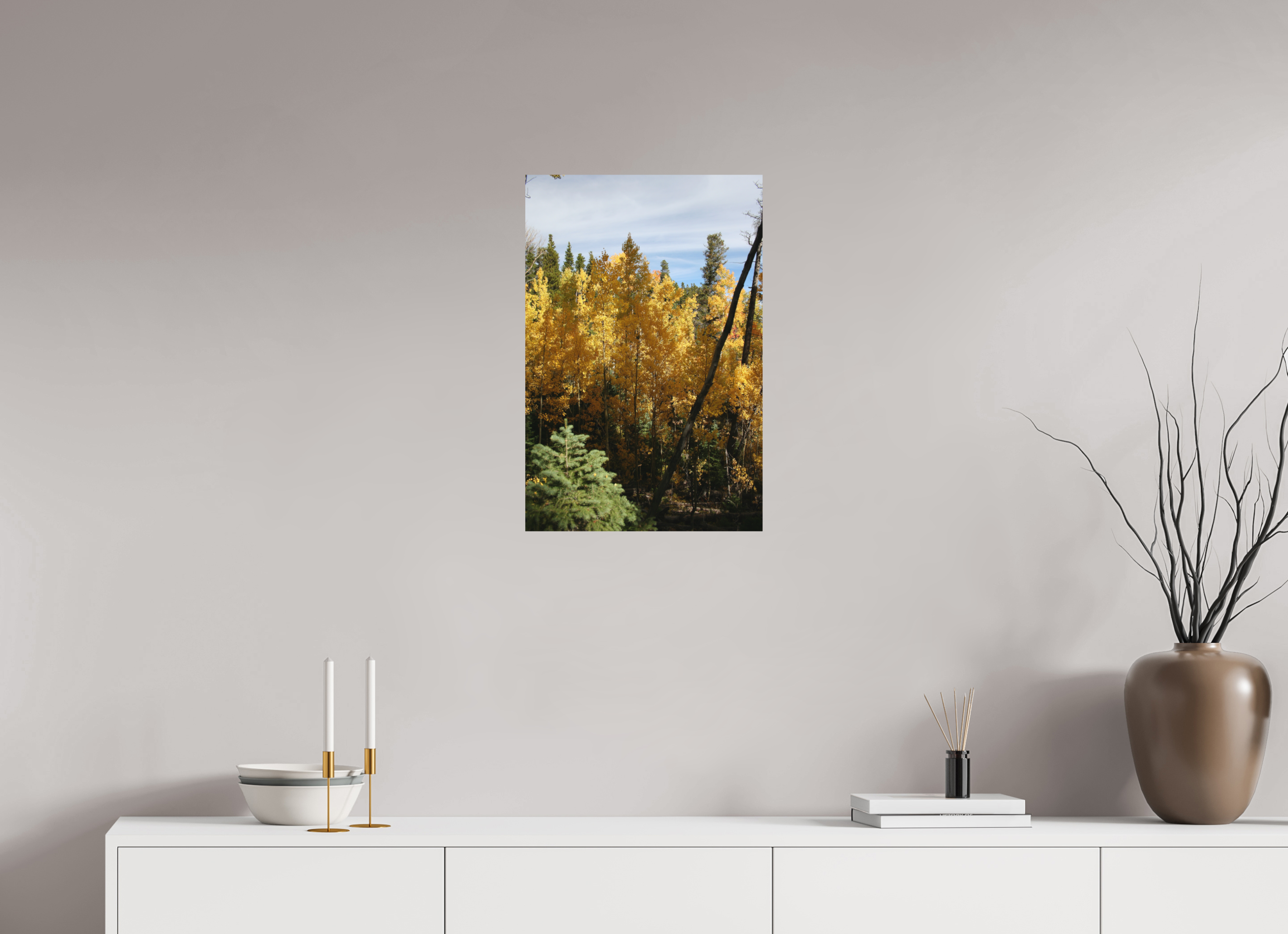 16 x 24″, Direct Print on Aluminum Dibond Yellow Aspen 01